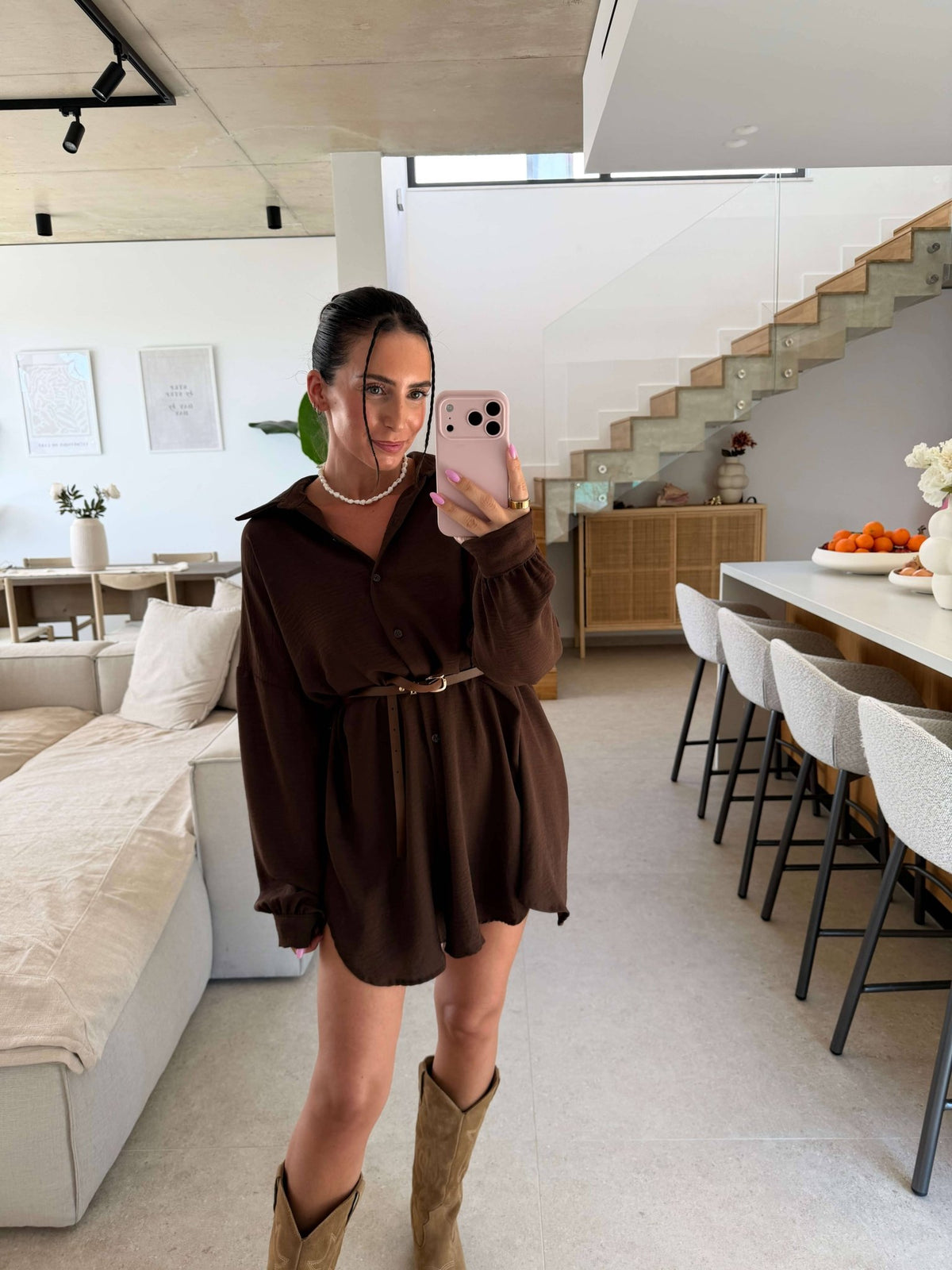 Tunikaa / Oversize Longbluse mit fließendem Komfort Schnitt - Sopheria