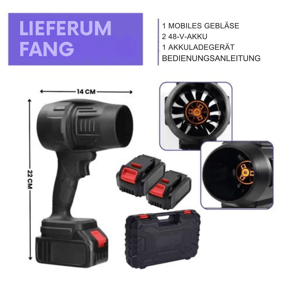 TurboTornado™ / Tragbarer Gebläse Für Schnelle Reinigung + EXTRA Batterie GRATIS - Sopheria