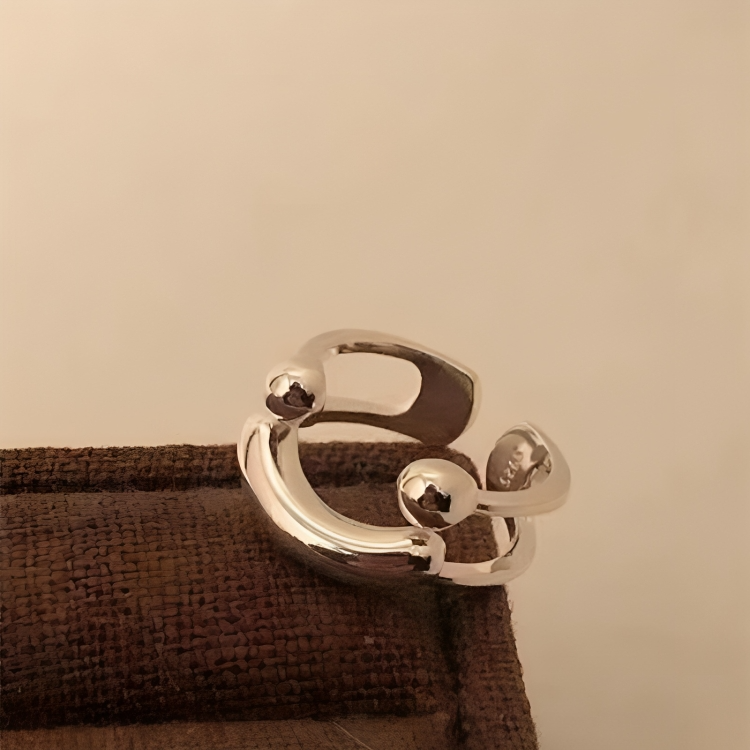 LächelLupen™ / Smiley Verstellbarer Ring