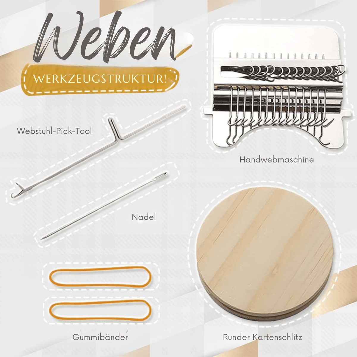 WebWunder™ / Mini DIY Nadel- Und Fadenwebgerät (1+1 GRATIS) - Sopheria