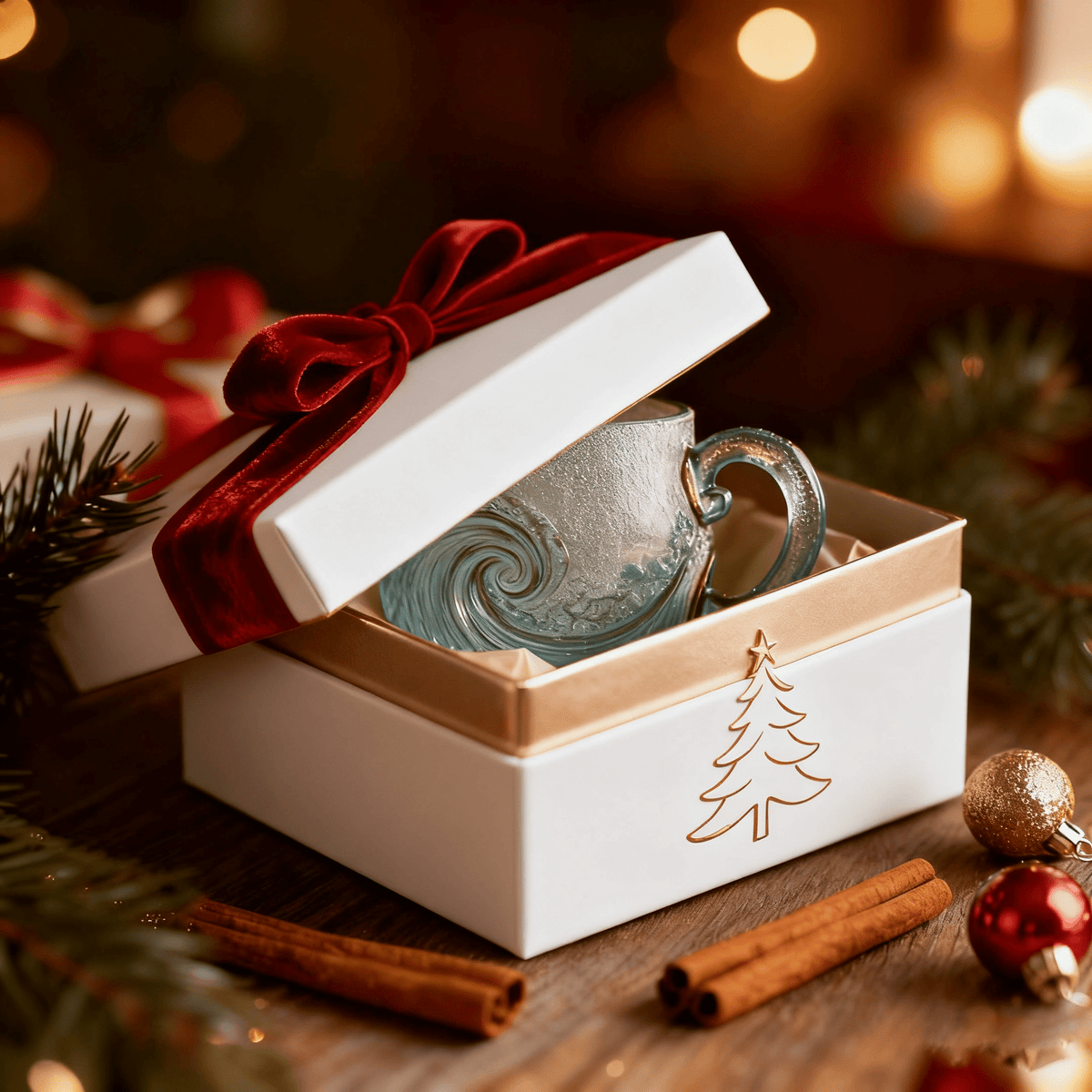 WellenGlas – Handgefertigte Glas Tasse - Sopheria