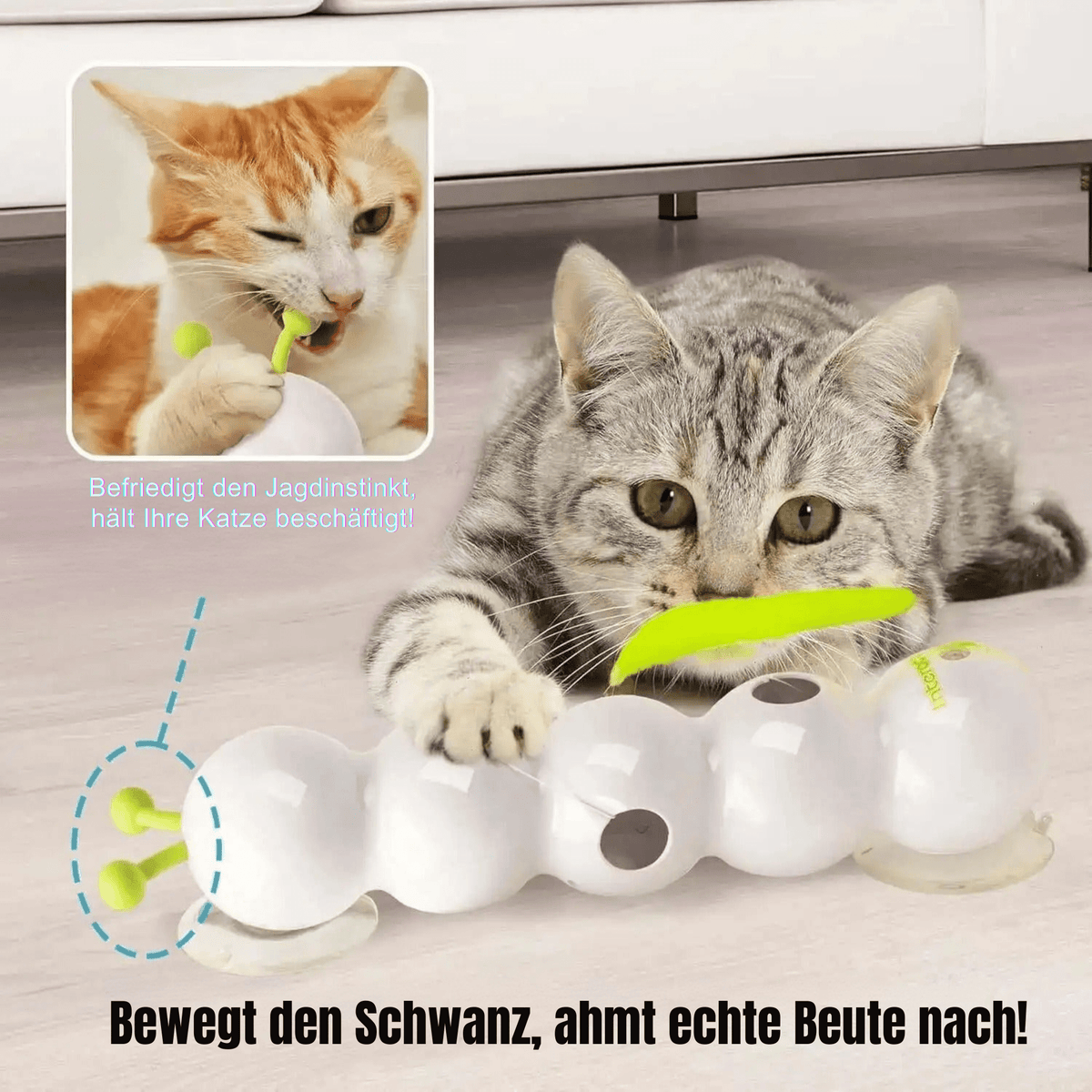 WurmWirbel™ / Interaktives Katzenspielzeug mit Wurmbewegung - Sopheria