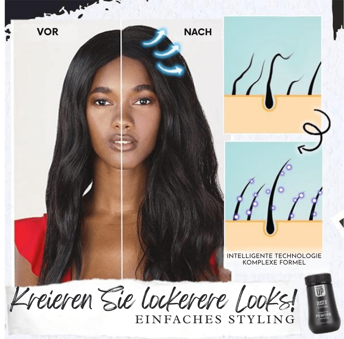 1 + 1 GRATIS | Viktoria™ Haarpuder für sofortiges Volumen und stylischen Halt – ganz ohne Gel! - Sopheria