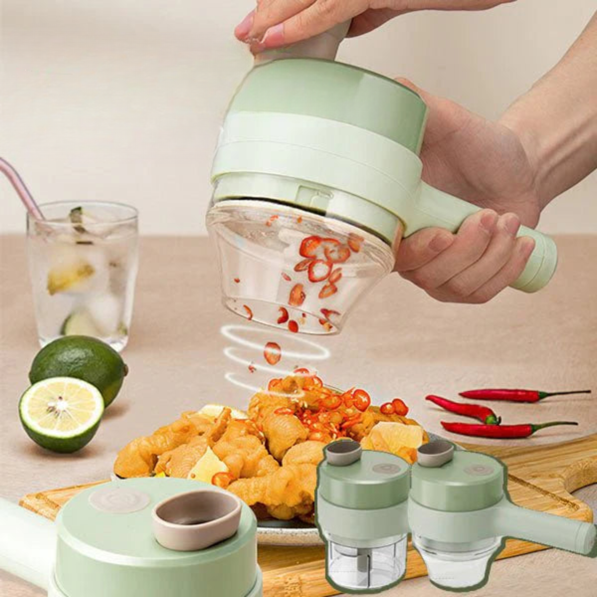 4-in-1 Multifunktionszerkleinerer