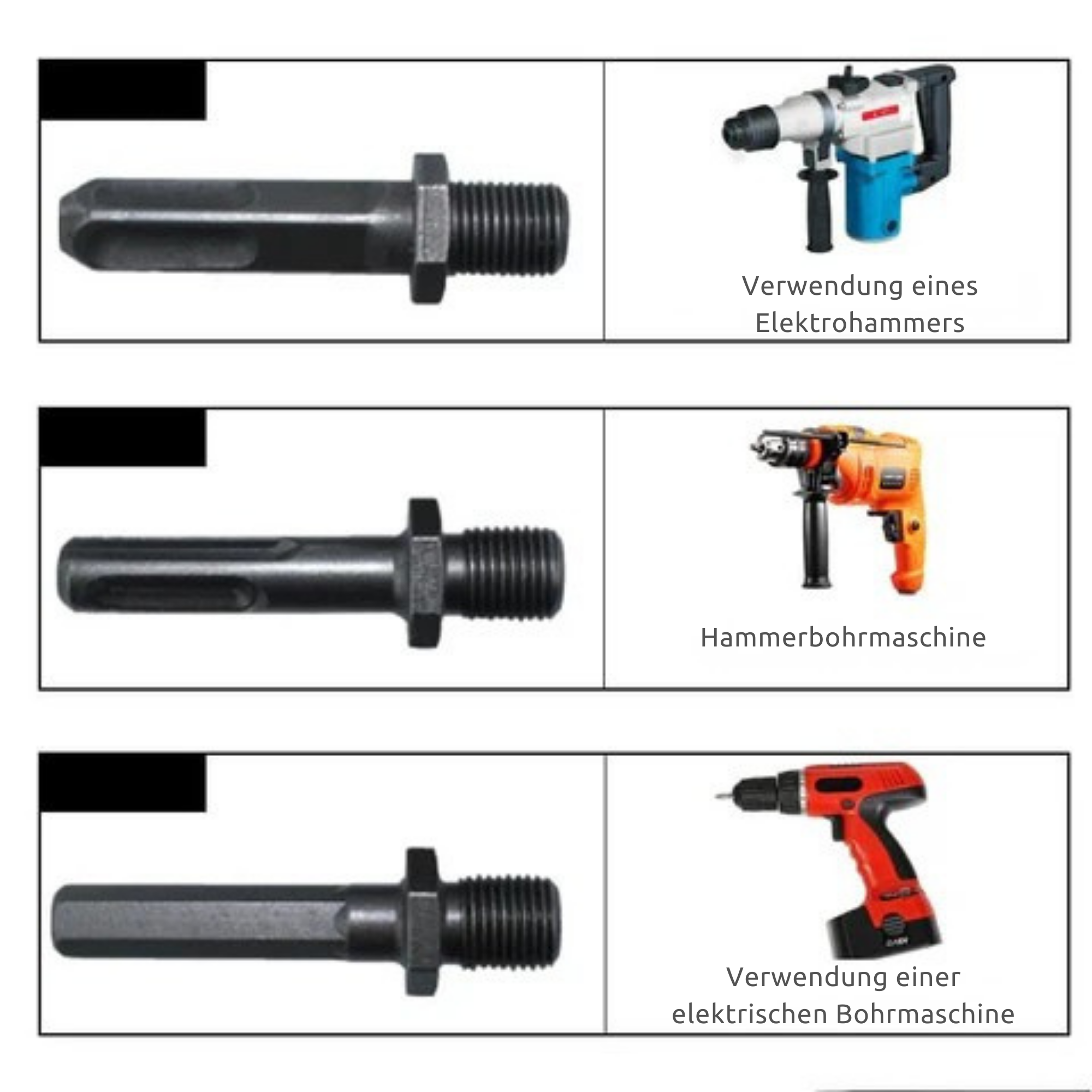 SpaltSpitze™ / Bohrkegel-Holzspalter mit 4 Griffen