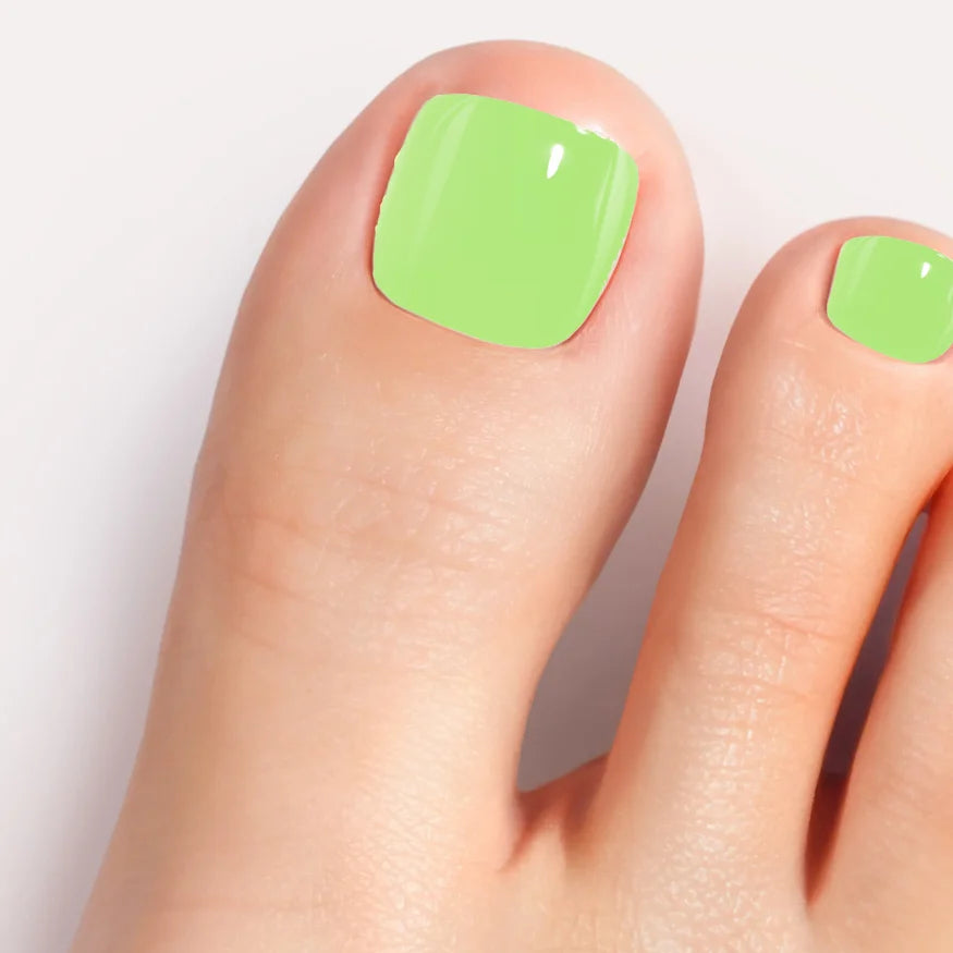 Neongrünes Gel-Pediküre-Set