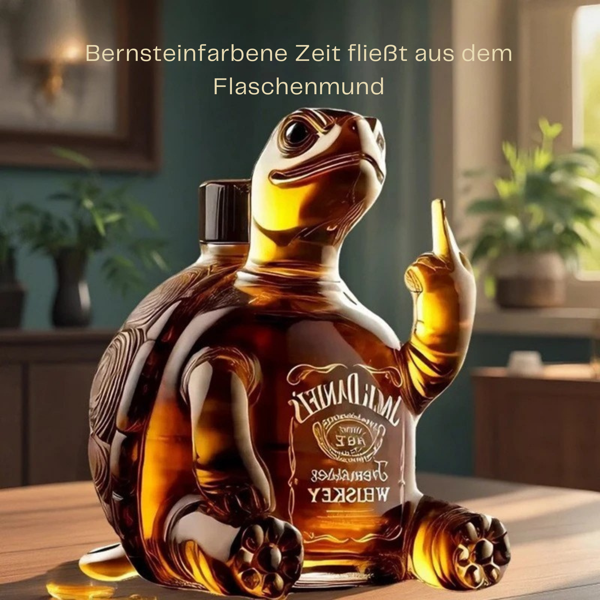 SchildiSchluck™ / Hochwertige Schildkröten-Whiskeyflasche