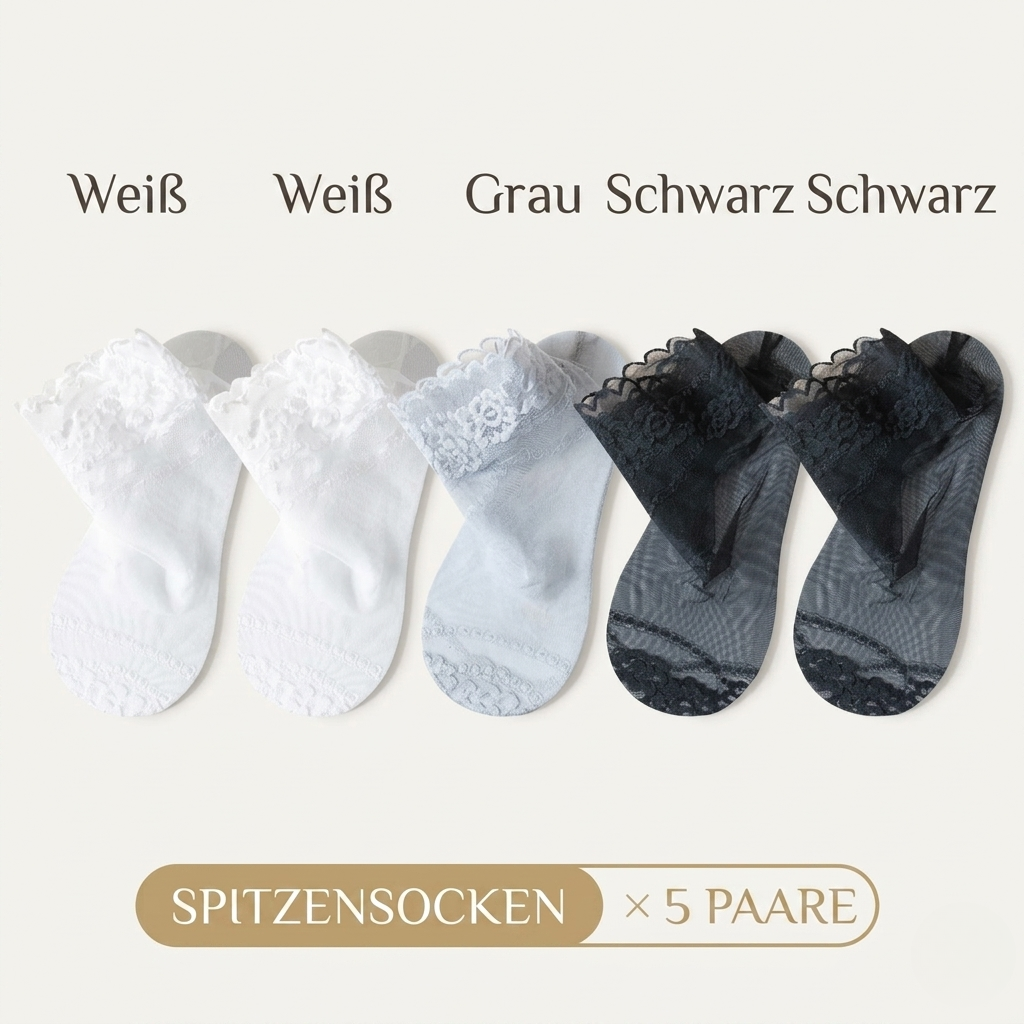 Lacella – Atmungsaktive Spitzensöckchen gegen Verrutschen