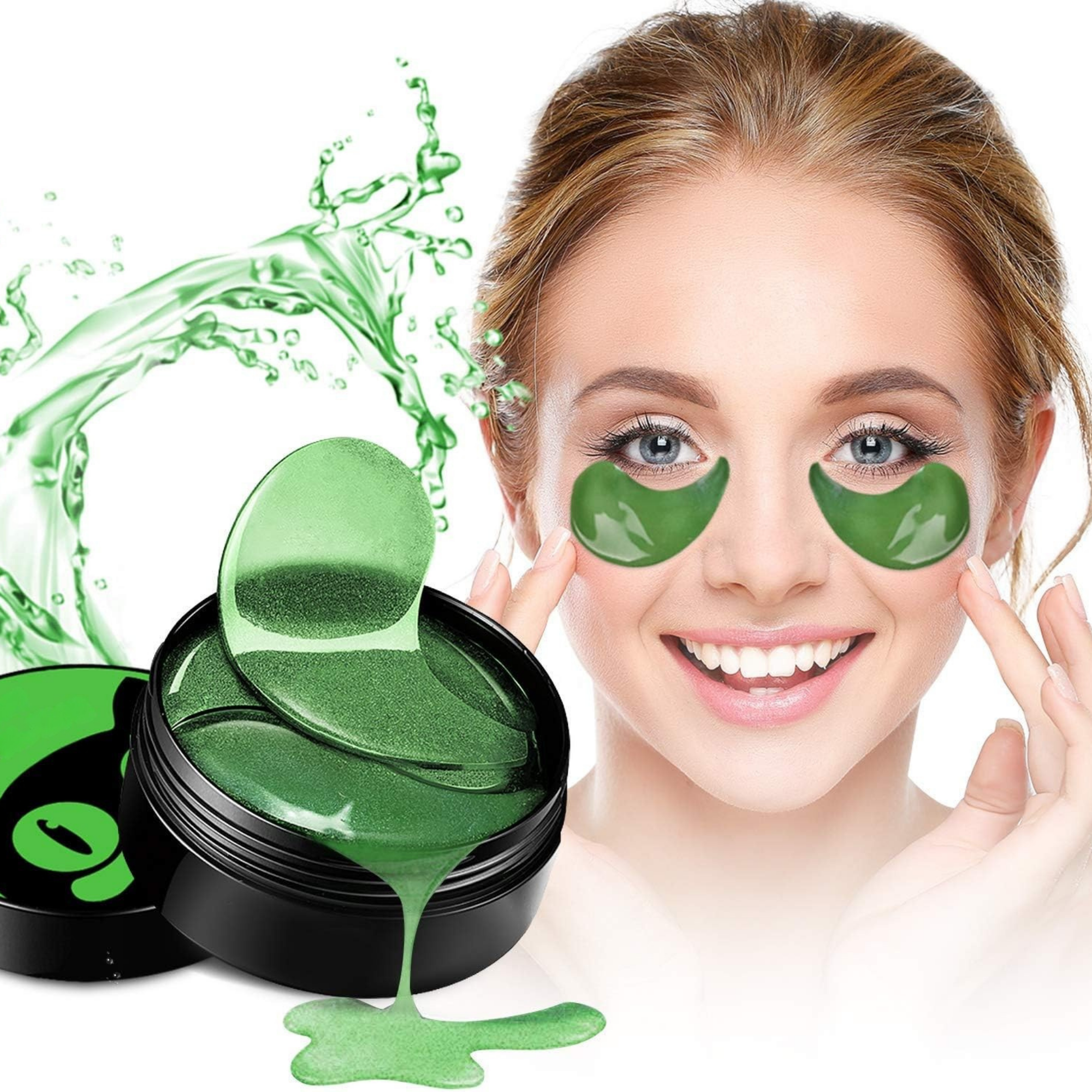 Grüne Algen™ / Straffende Augenpads – 60 Stück (2+1 GRATIS)
