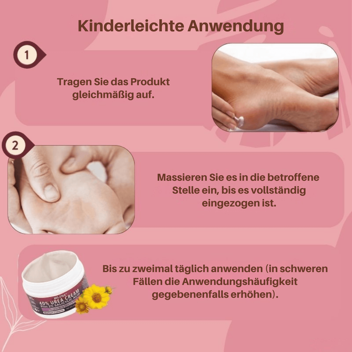1+1 GRATIS | Milena - Fußerneuernde Pflegesalbe gegen Trockenheit, Geruch & Ekzeme - Sopheria