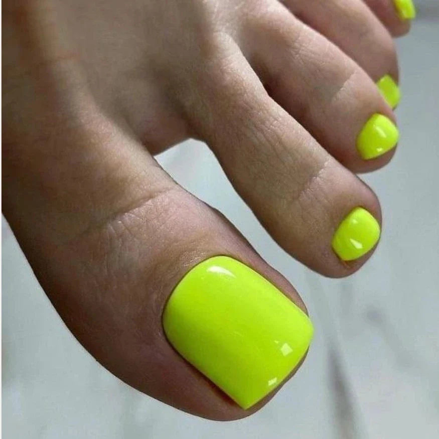 Neongrünes Gel-Pediküre-Set