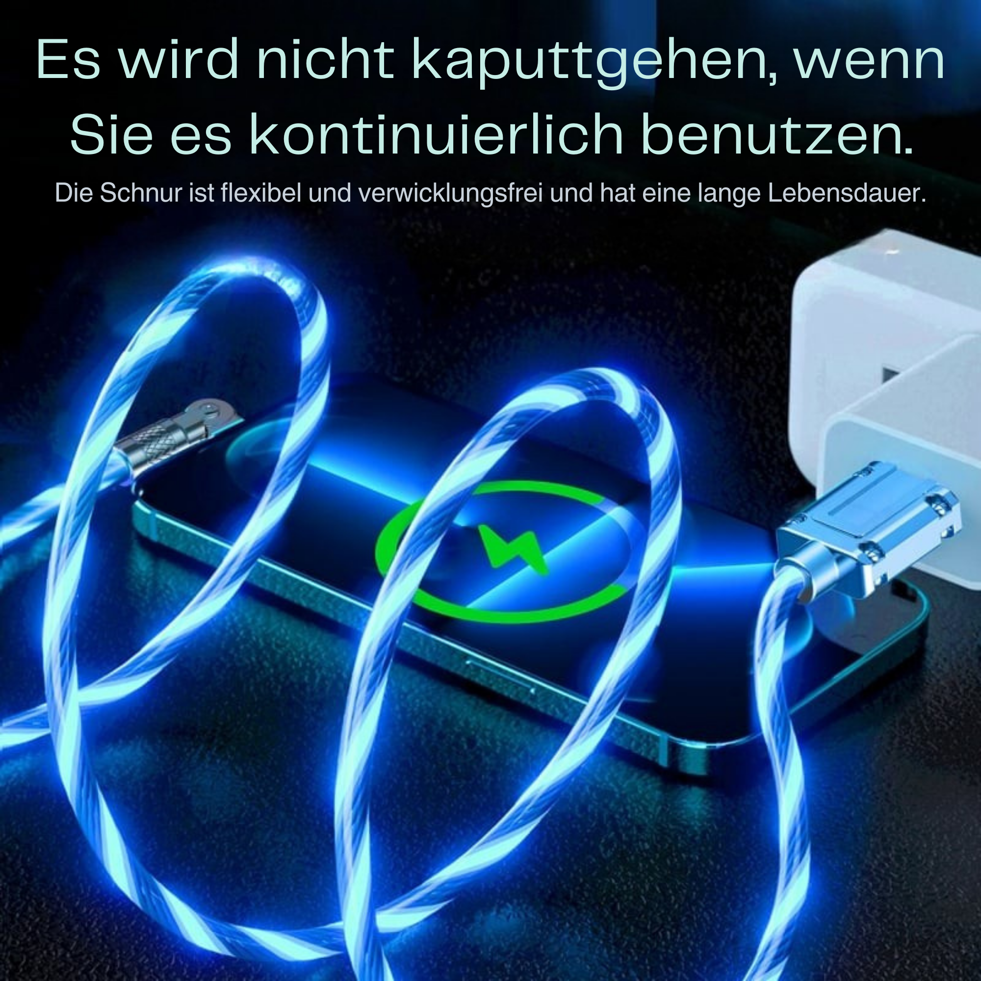 BlitzBand™ / 540° drehbares Schnellladekabel mit Beleuchtung