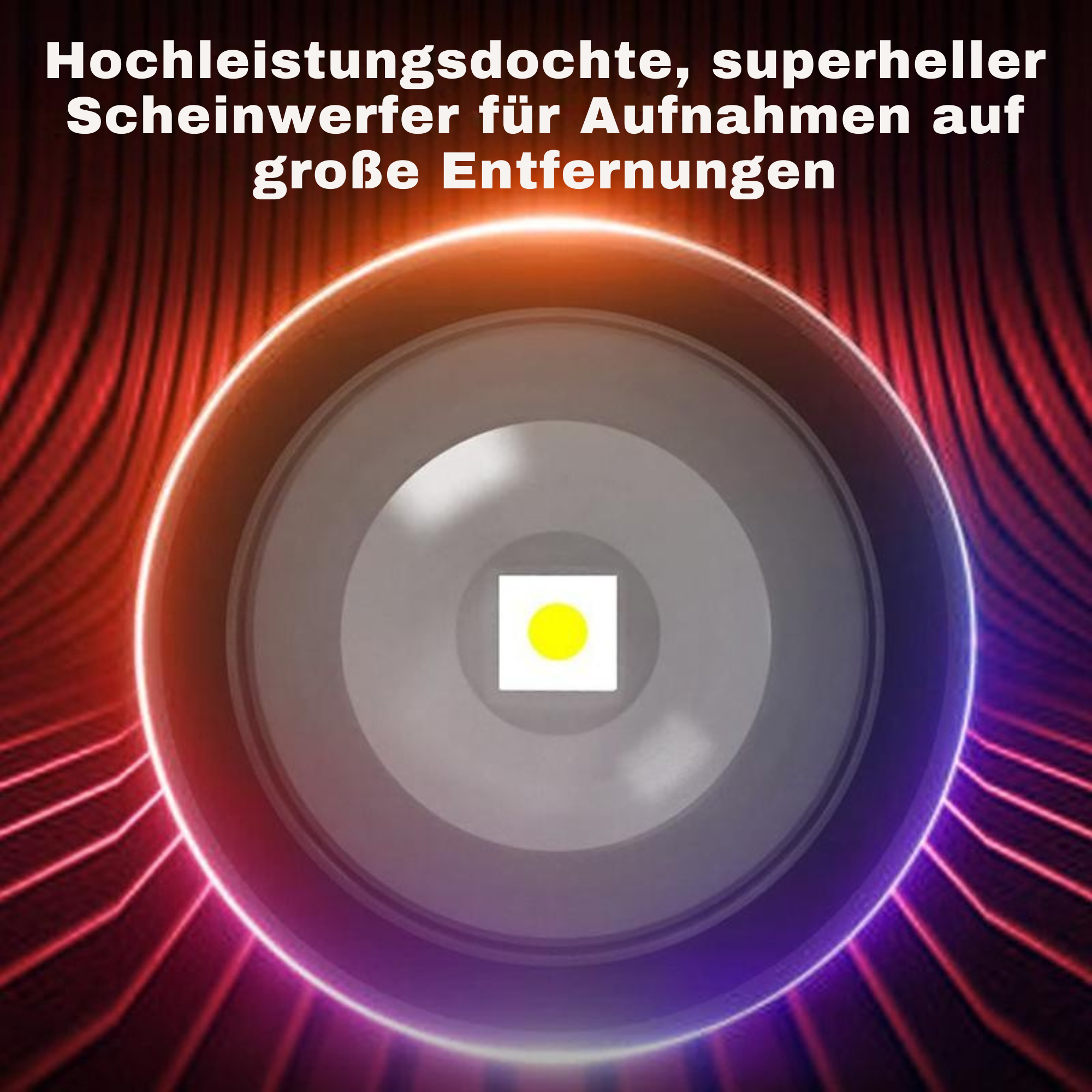 Thorsten – Extrem leistungsstarke LED-Taschenlampe, wasserdicht & stoßfest, mit Zoomfunktion und Powerbank