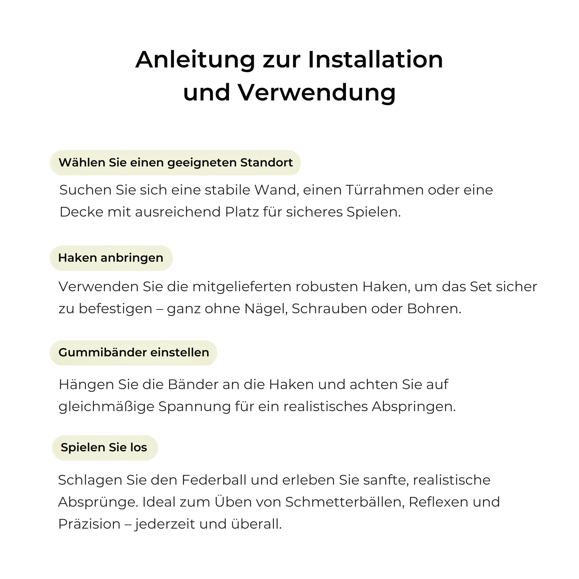 FederFit™ / Trainingsset Für Badminton