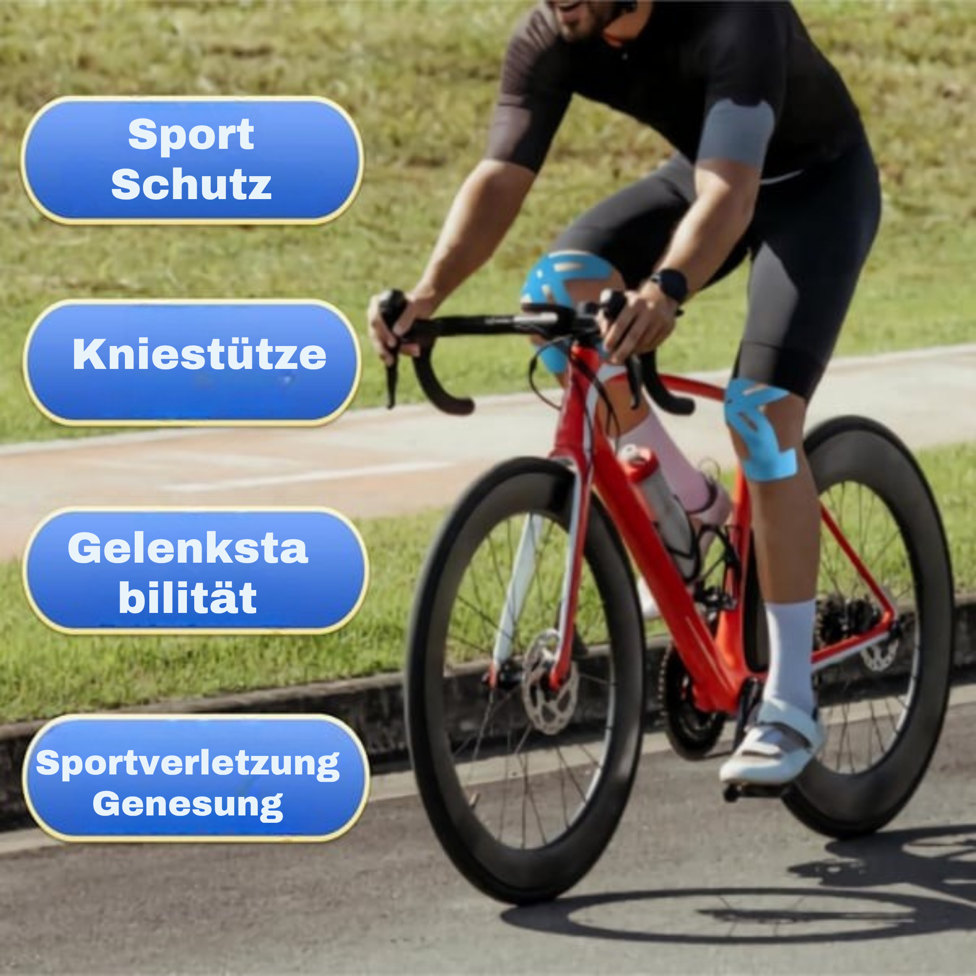 KnieKraft™ / Vorgeschnittene Kinesiologie-Streifen Für Schmerzfreie Bewegung