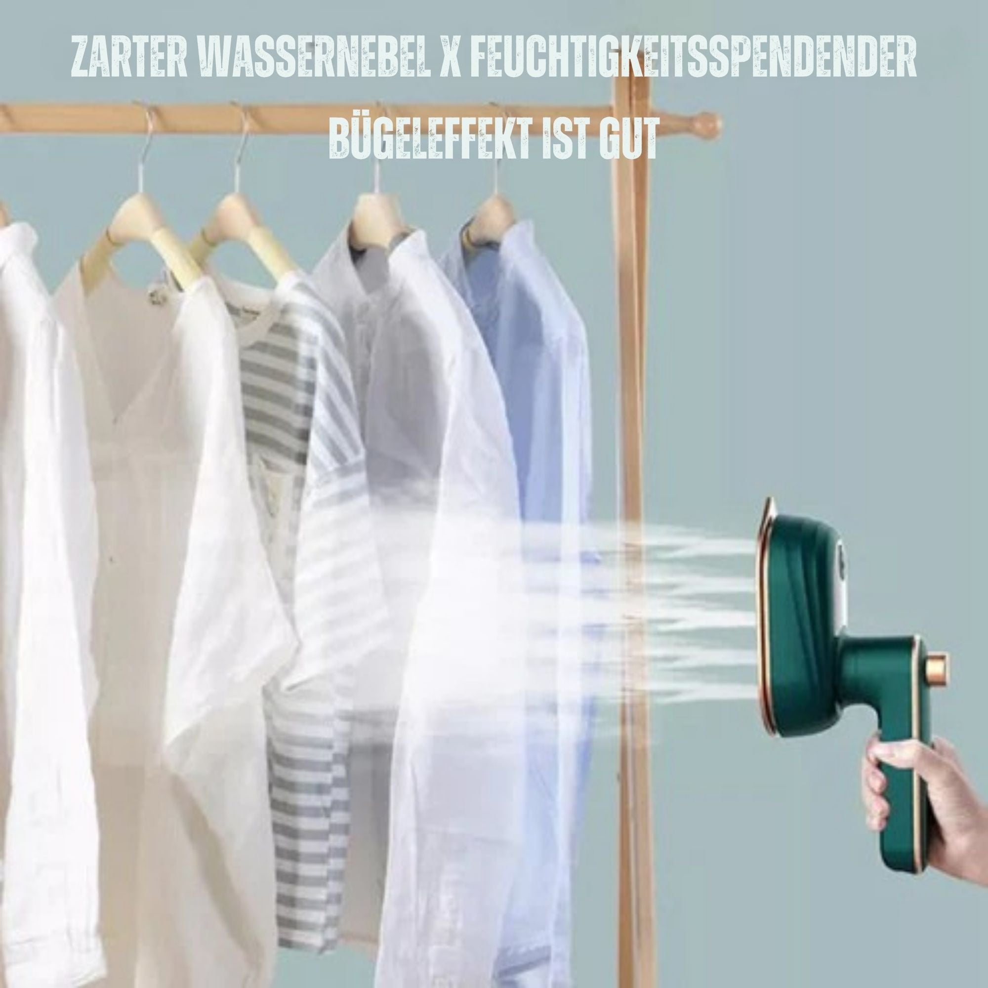 FaltenFrei™ / Kompaktes 2-in-1 Mini Dampfbügeleisen