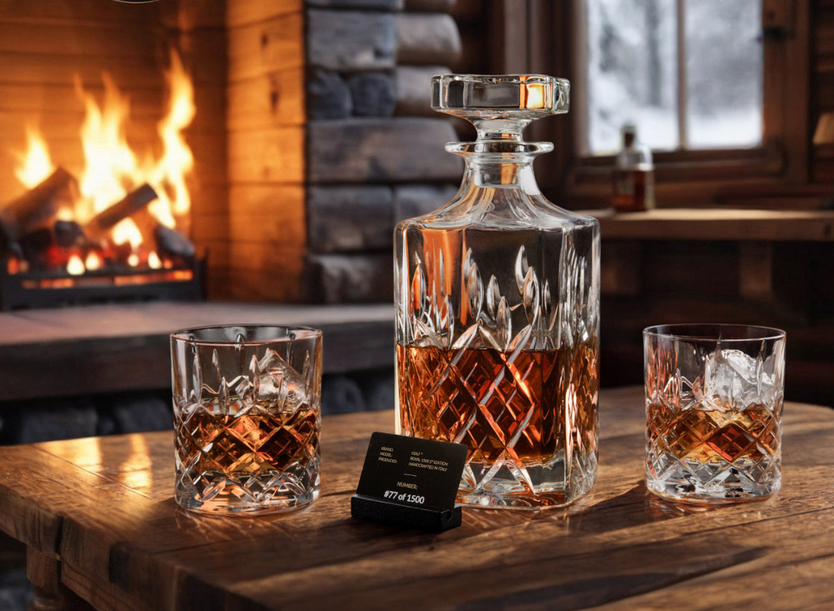 KristallKrone™ / Handgefertigtes Kristall-Whisky-Set in limitierter Auflage