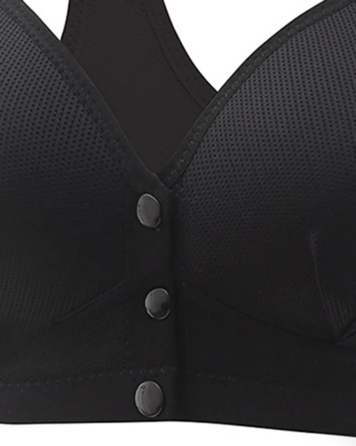 Majxx - Wireless Lifting Bra with Button Front and Ruched Push Up Design