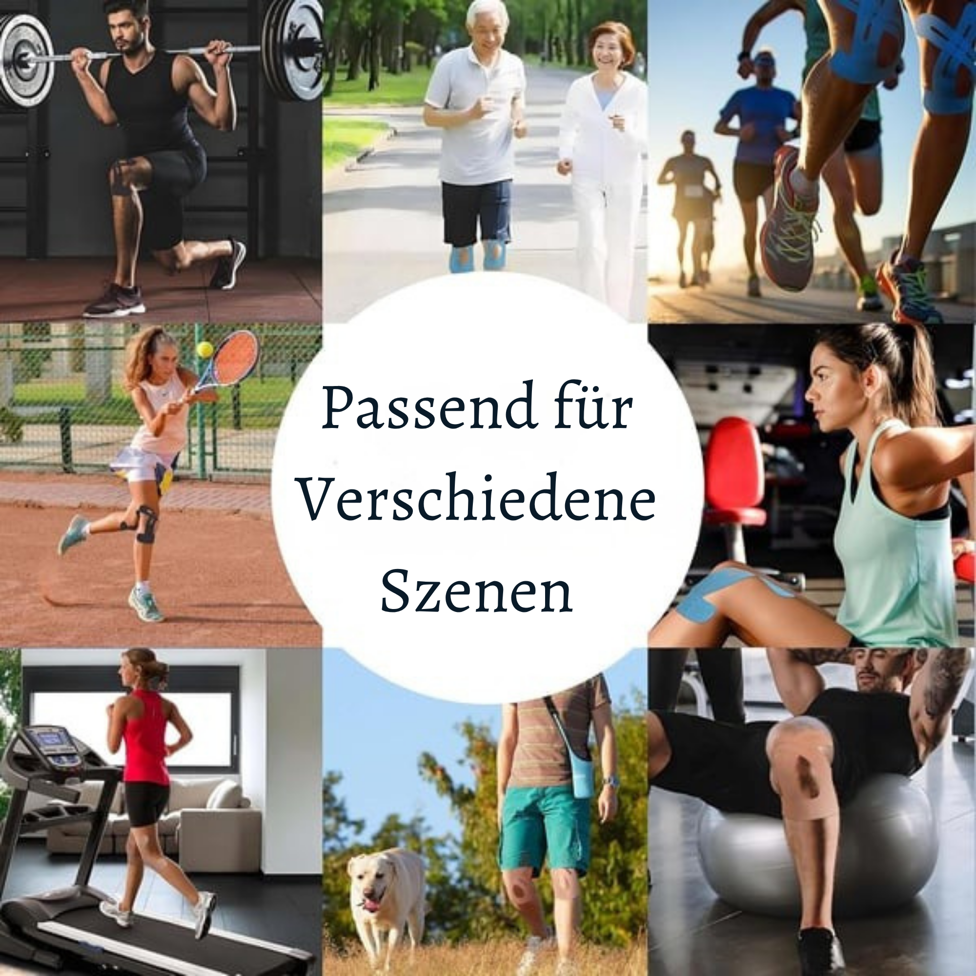 KnieKraft™ / Vorgeschnittene Kinesiologie-Streifen Für Schmerzfreie Bewegung