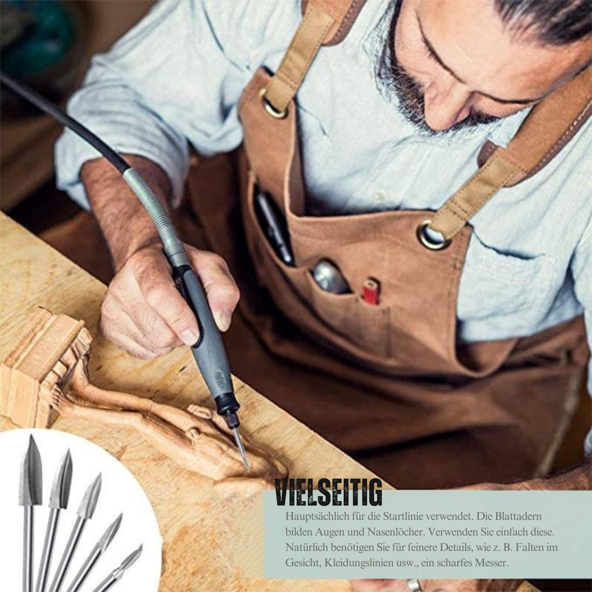 HolzHauer™ / 5-teiliges Holzschnitzbohrer-Set