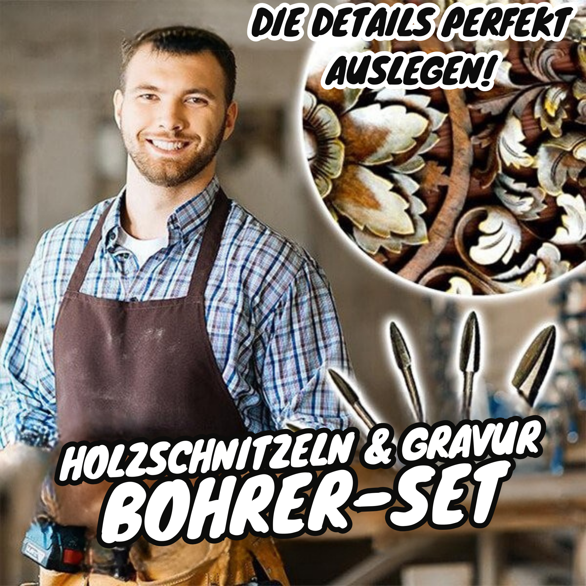HolzHauer™ / 5-teiliges Holzschnitzbohrer-Set