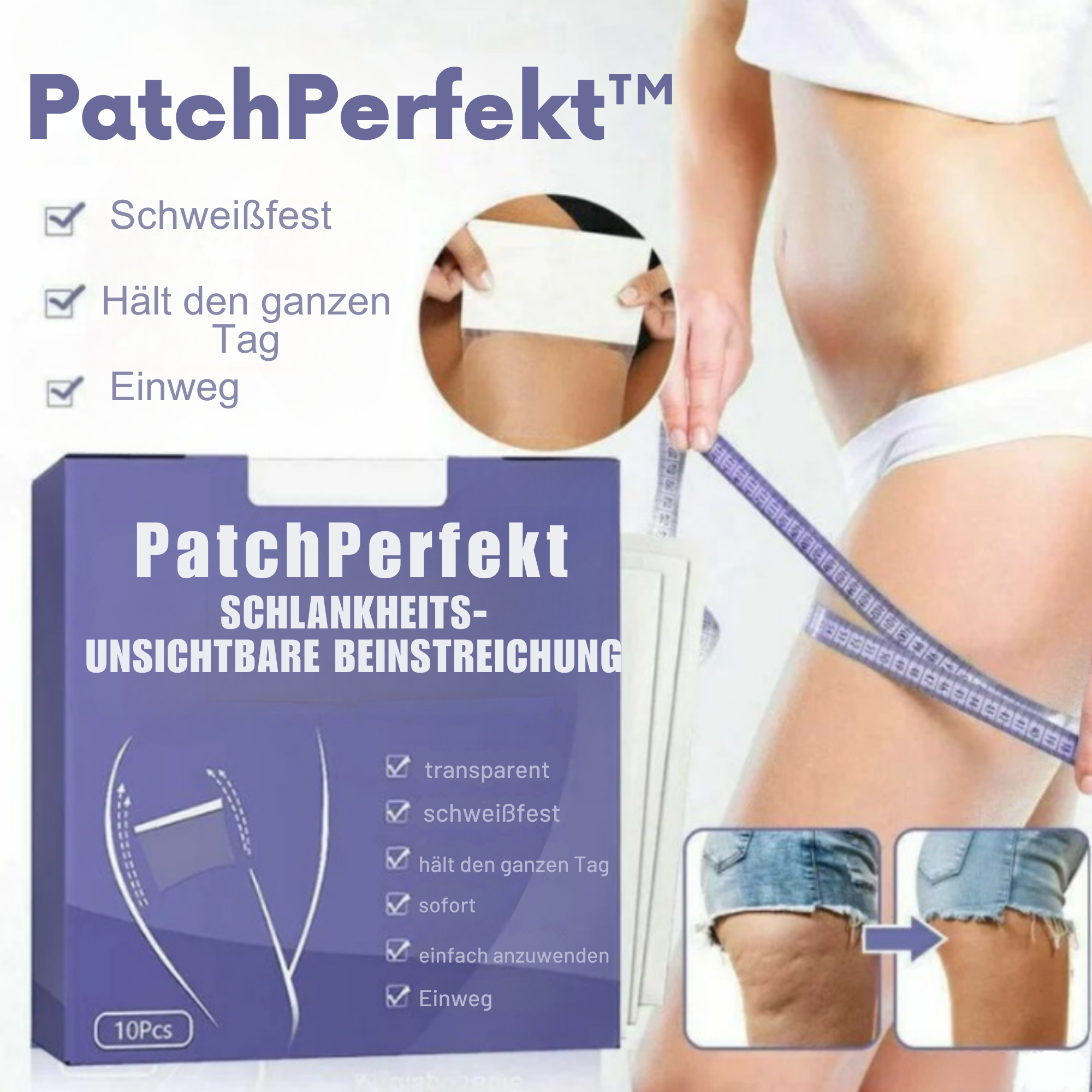 PatchPerfekt™/ Unsichtbare Kollagen-Pflaster Für Straffere Haut (1 + 2 GRATIS)