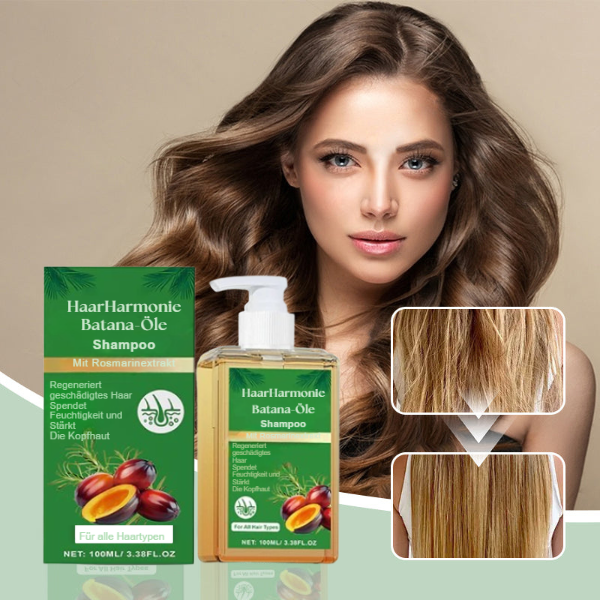 HaarHarmonie™ / Batana Öl Shampoo Mit Rosmarinextrakt (1+1 GRATIS)