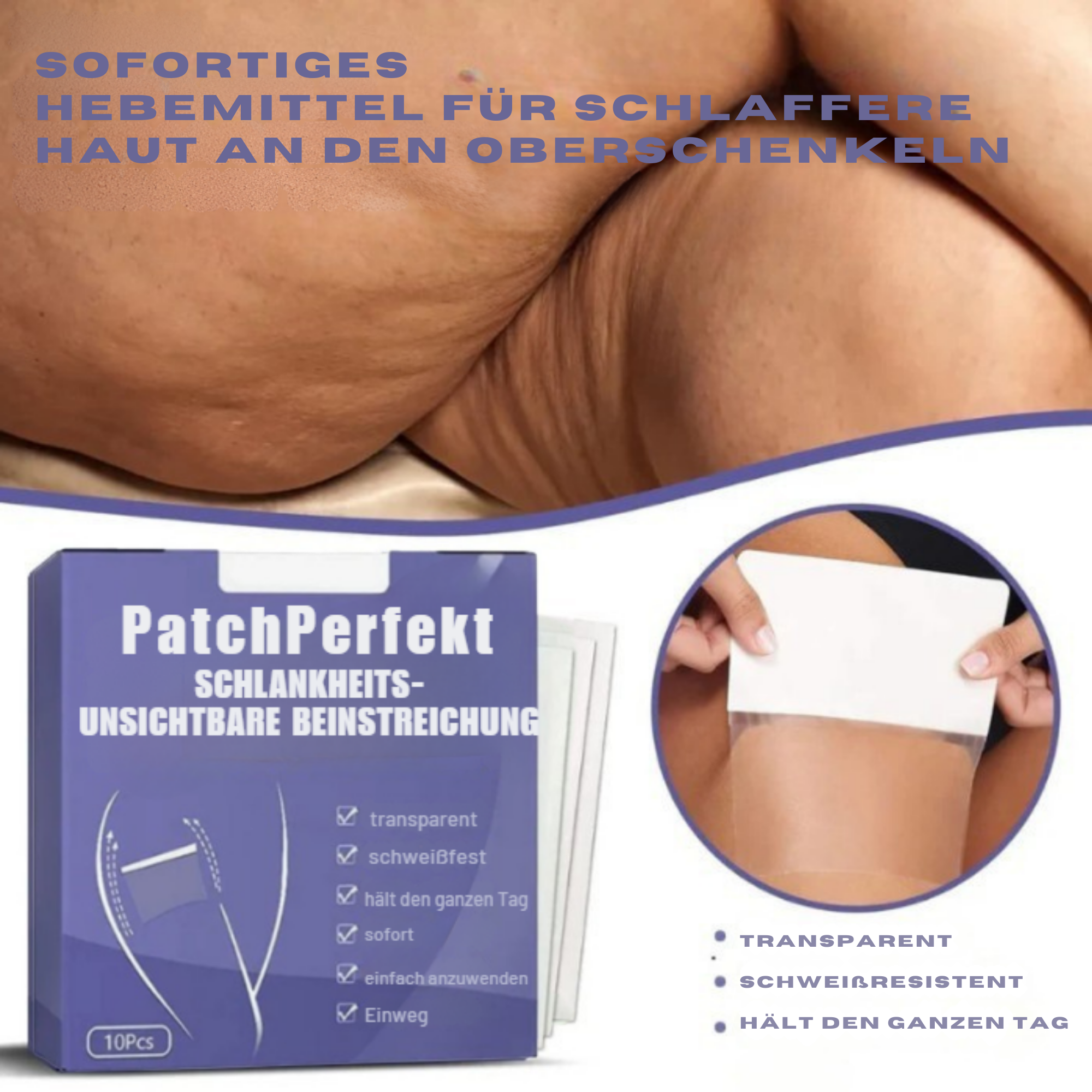 PatchPerfekt™/ Unsichtbare Kollagen-Pflaster Für Straffere Haut (1 + 2 GRATIS)