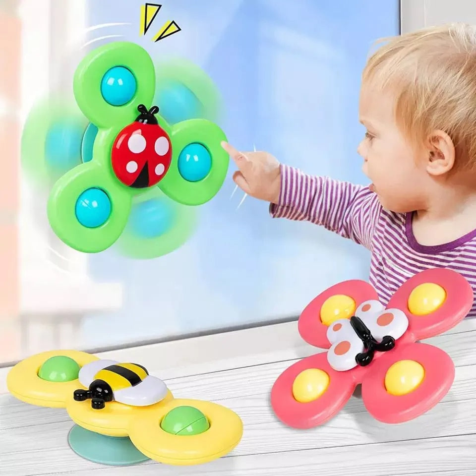 SaugSpinner™ / 3-Teiliges Spinner-Spielzeug Mit Saugnapf