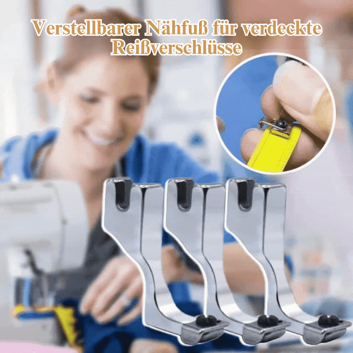 StichFix – Verstellbarer Reißverschluss Nähfuß