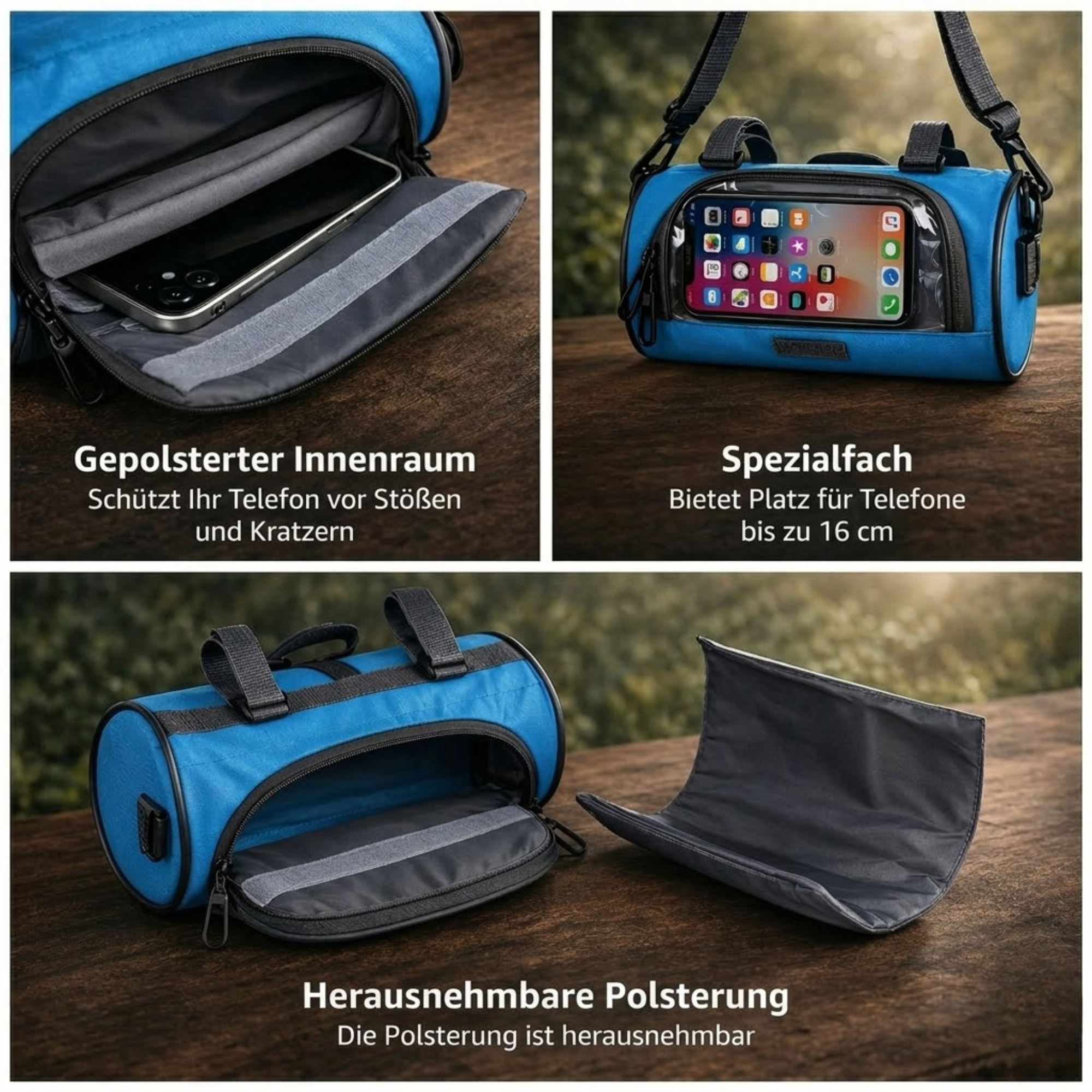 Fahrradtasche | Touchscreen-kompatibel | Universelles Klettverschlusssystem | TerrainX