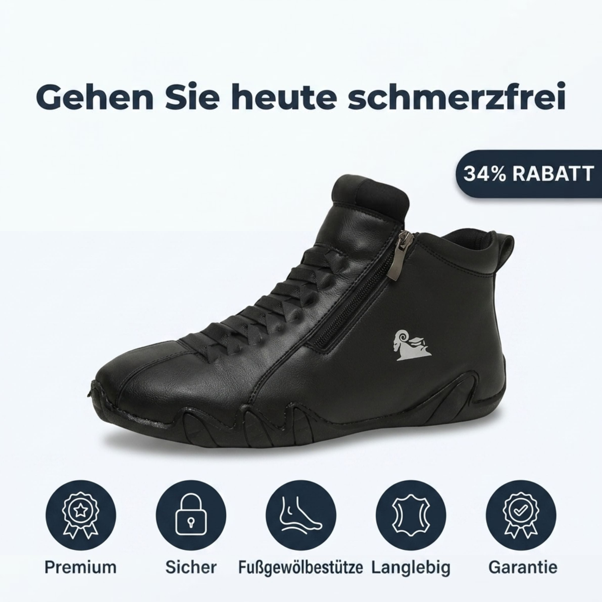 WohlWalker / Atmungsaktive orthopädische Sneaker – Ultimativer Komfort bei jedem Schritt