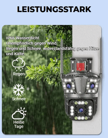 Solvanta - 360° kabellose Solar-Überwachungskamera für den Außenbereich