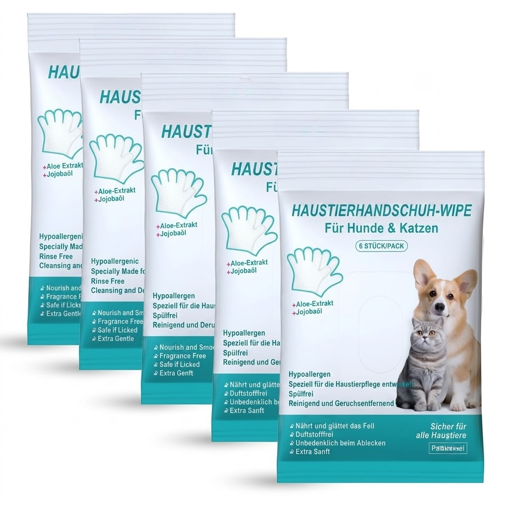 PfotenFrisch – Hundebadehandschuhe ohne Ausspülen