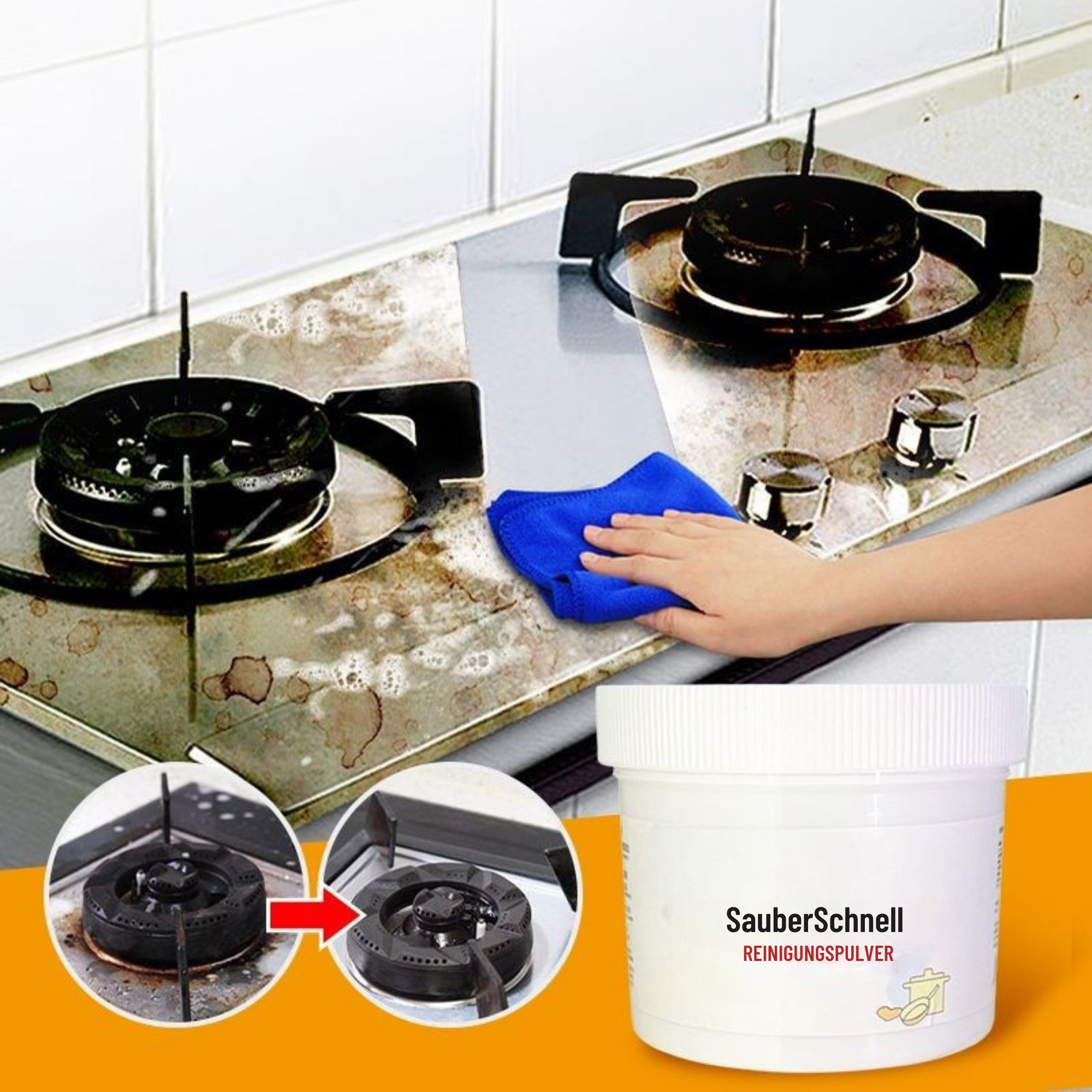 SauberSchnell™  / Alles in einem Reinigungs Pulver (1+1 GRATIS)