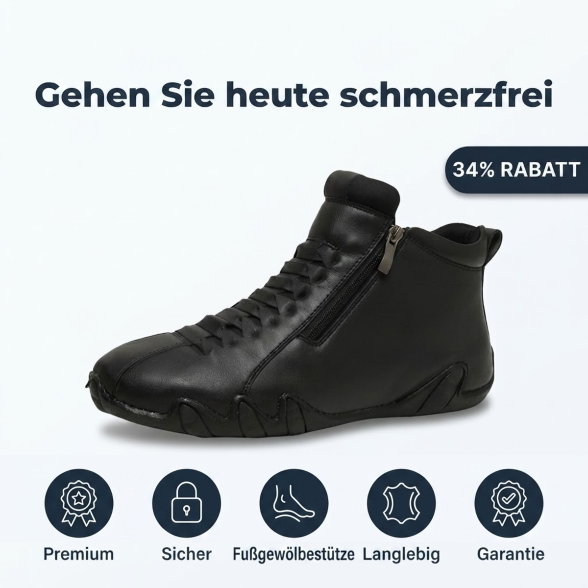 WohlWalker / Atmungsaktive orthopädische Sneaker – Ultimativer Komfort bei jedem Schritt