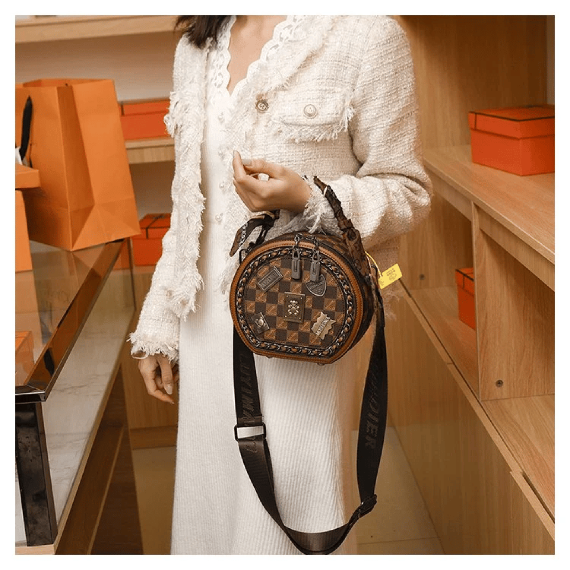 BärLuxe – Leder Umhängetasche mit Vintage Stil