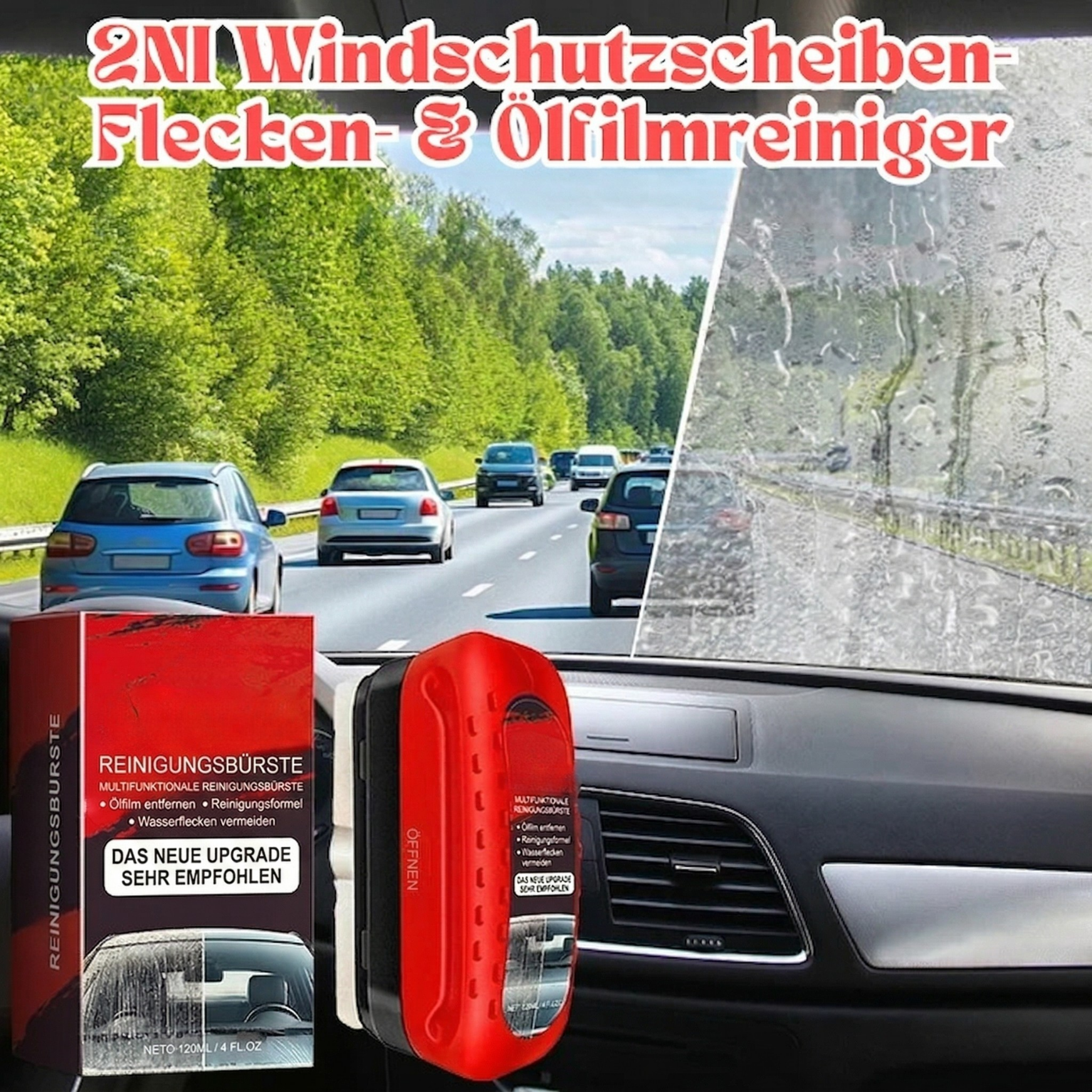 KlarSicht – 2-in-1 Ölfilm & Flecken Entferner