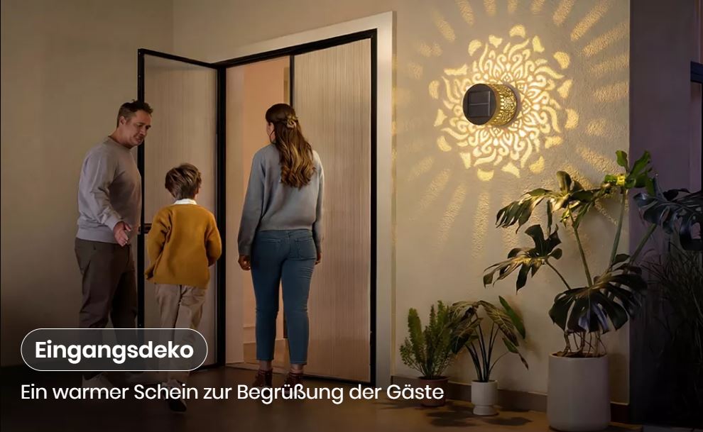 Mandalume - Solar Projektionslicht mit magischem Mandala Schattenspiel