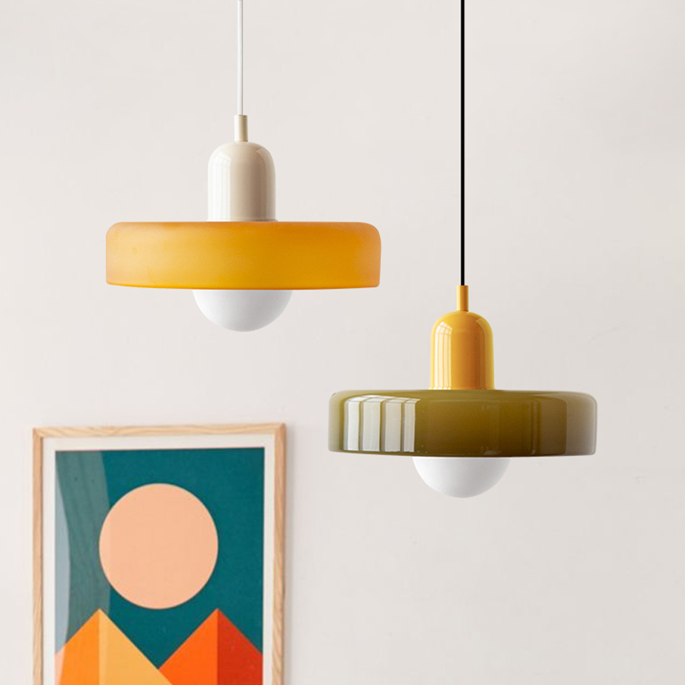 Aurelio™ | Bauhaus-Pendelleuchte aus farbigem Glas