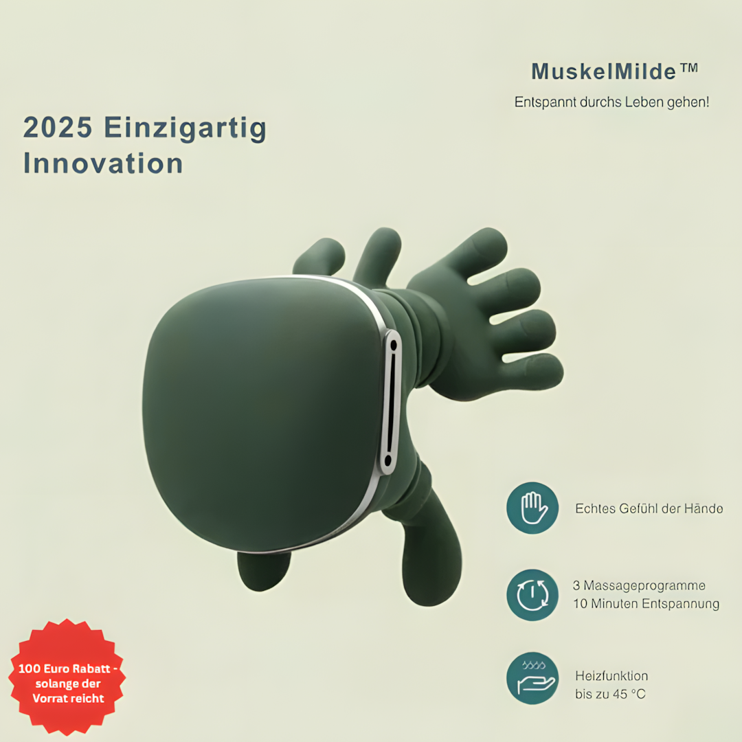 MuskelMilde™ / Realistisches Massagegerät Mit 3-Geschwindigkeitsstufen Und Wärmefunktion