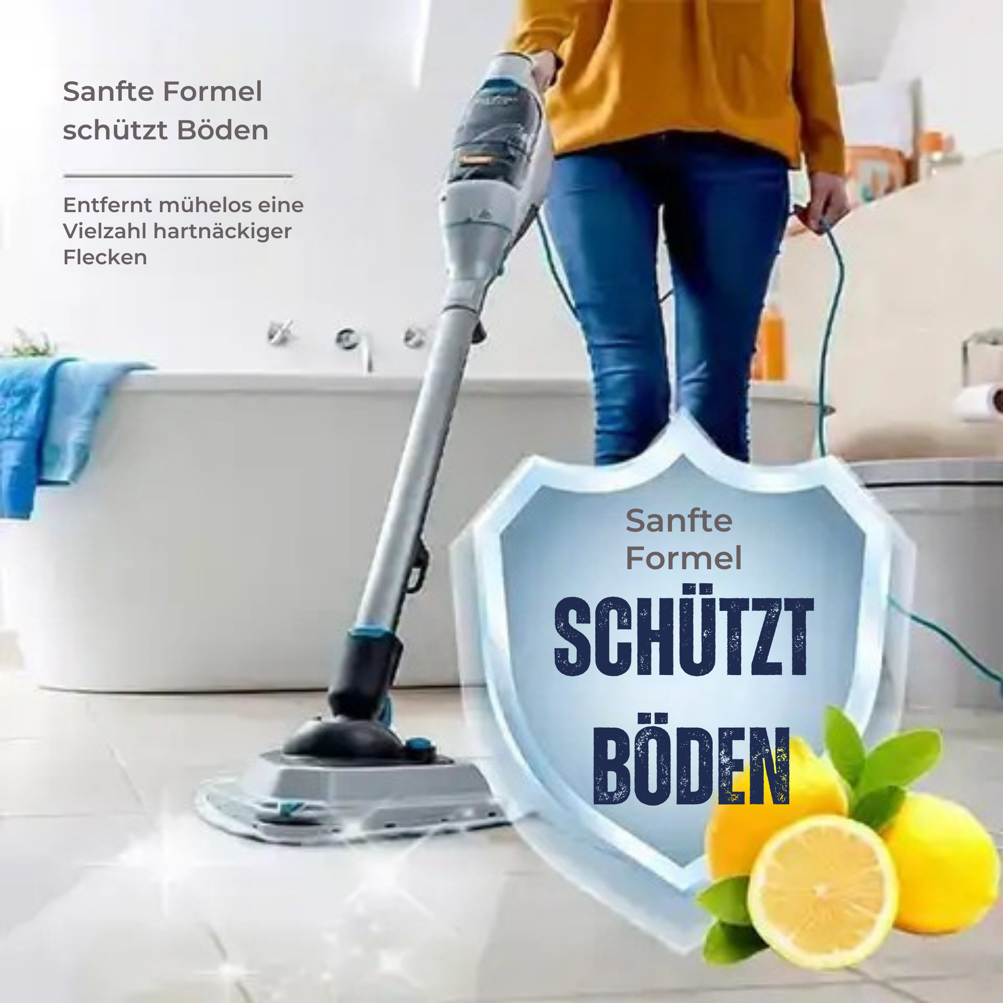 GlanzSchutz™ / Ultimativer Bodenreiniger zur Fleckenbekämpfung