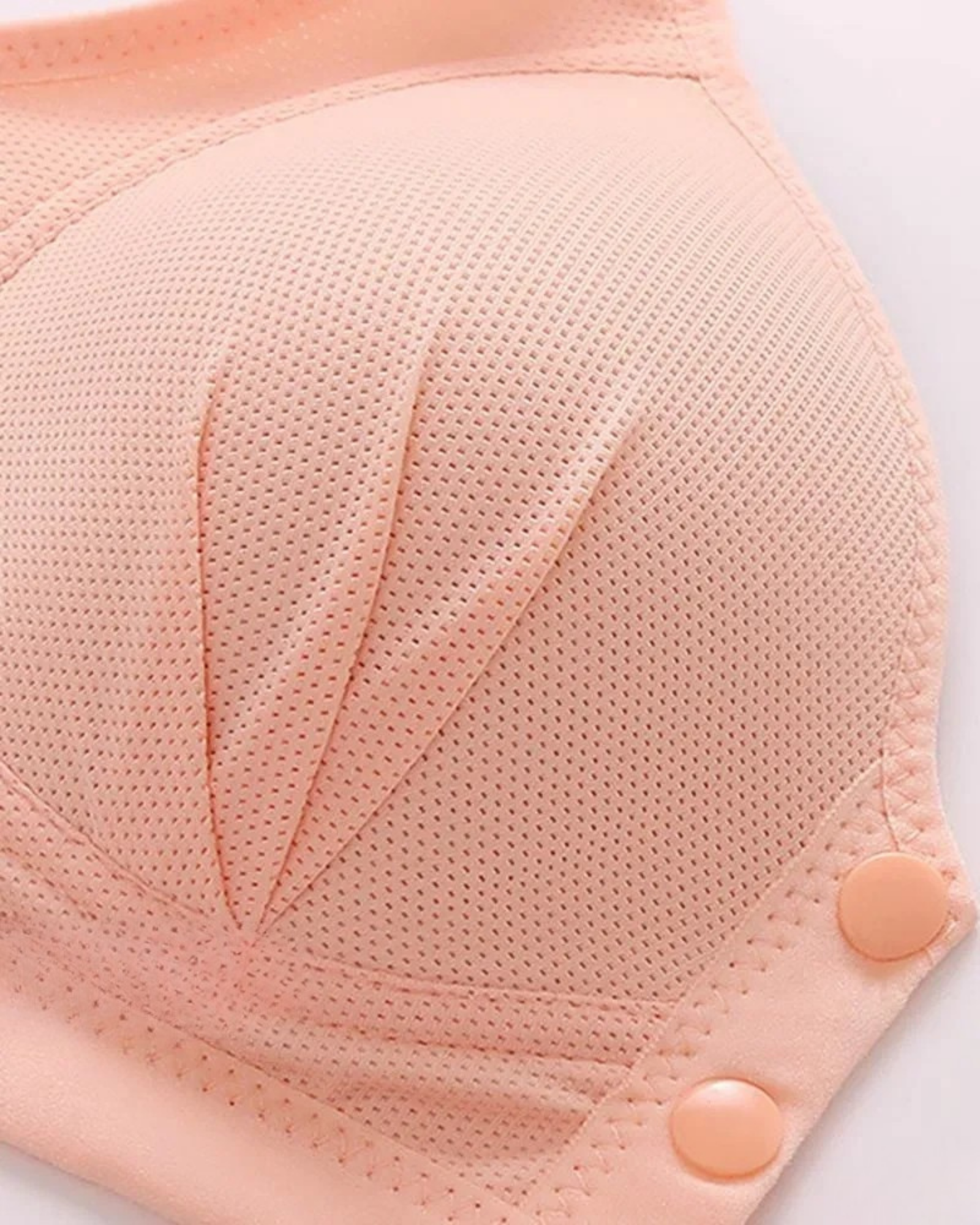 Majxx - Wireless Lifting Bra with Button Front and Ruched Push Up Design