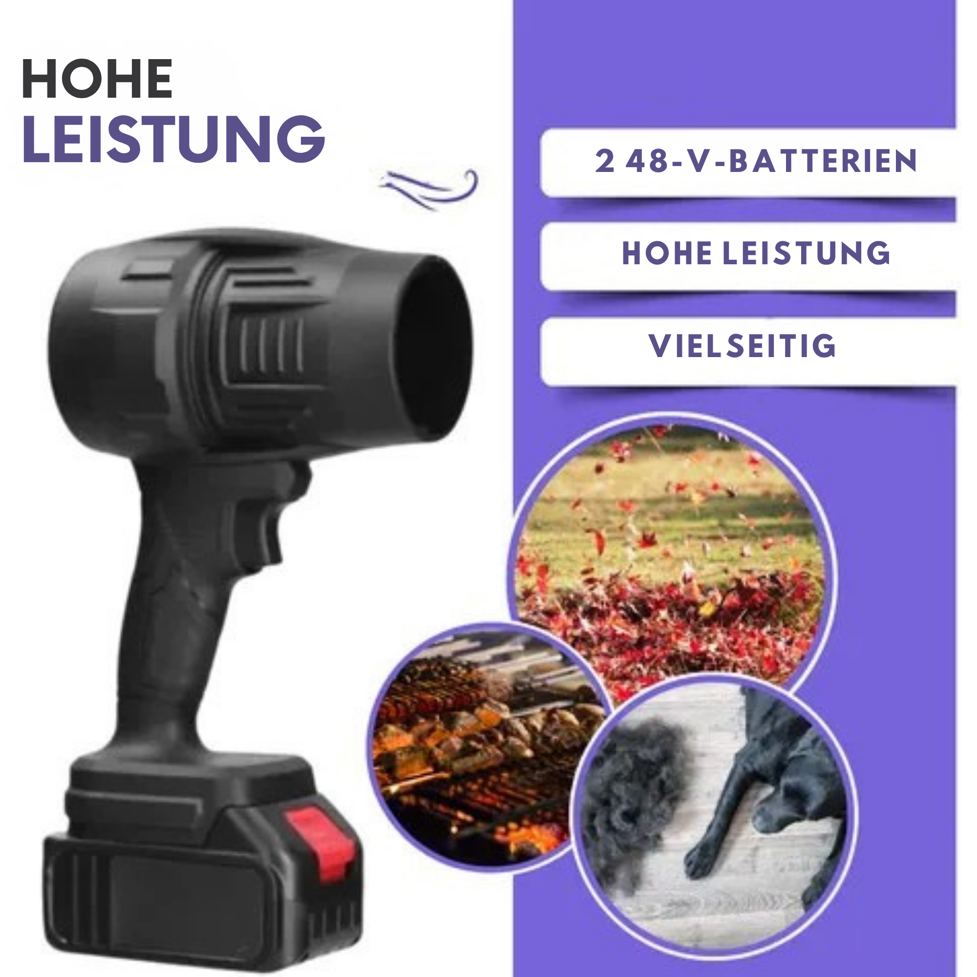 TurboTornado™ / Tragbarer Gebläse Für Schnelle Reinigung + EXTRA Batterie GRATIS