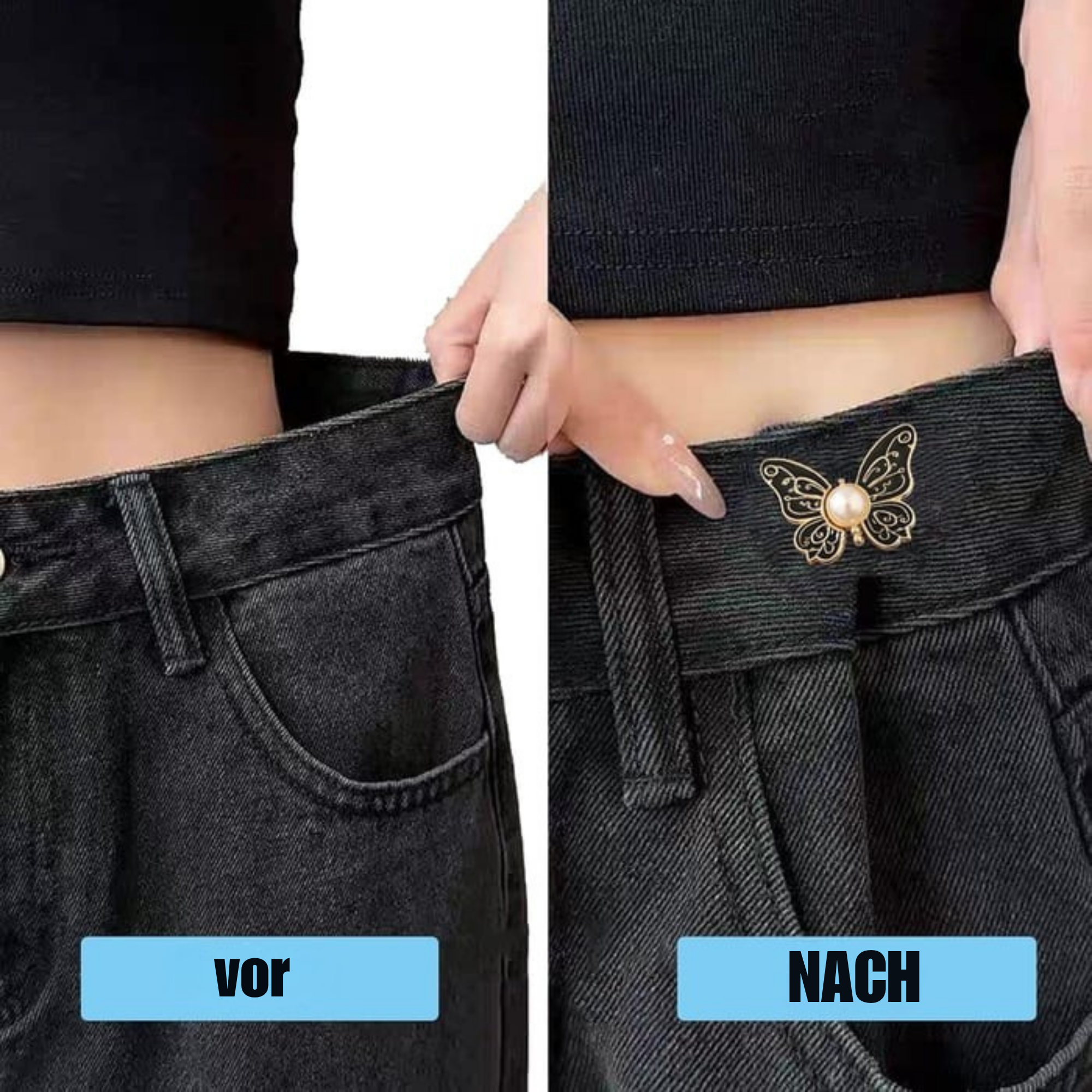 FlügelFix™ / Stilvolles Abnehmbares Schmetterlingsspangen-Set