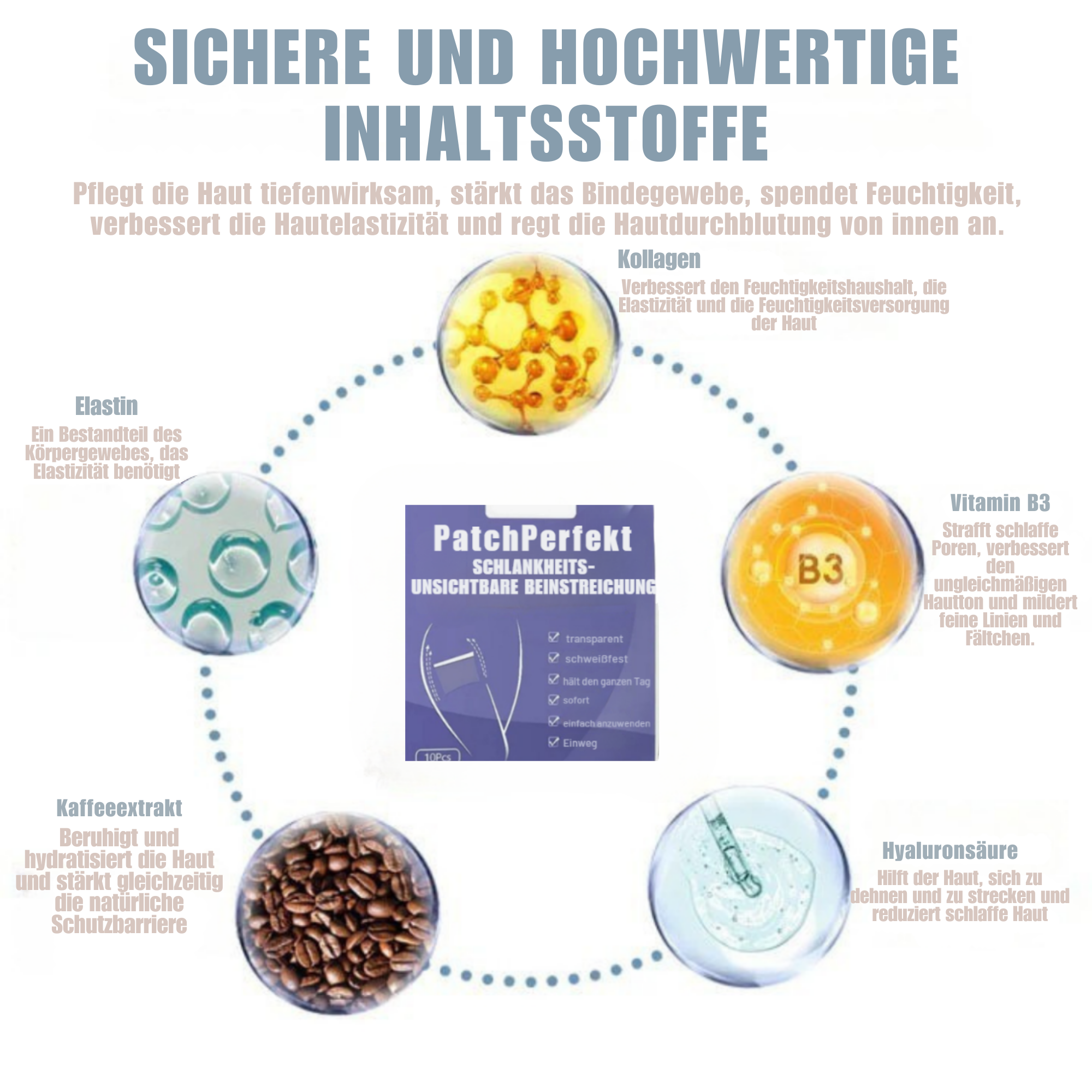 PatchPerfekt™/ Unsichtbare Kollagen-Pflaster Für Straffere Haut (1 + 2 GRATIS)