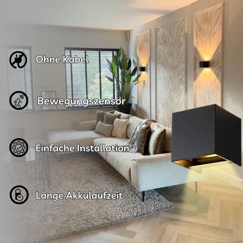 LuxeGlow™ Premium | Kabellose Luxus-Wandlampe – 50% Rabatt [Letzter Tag]