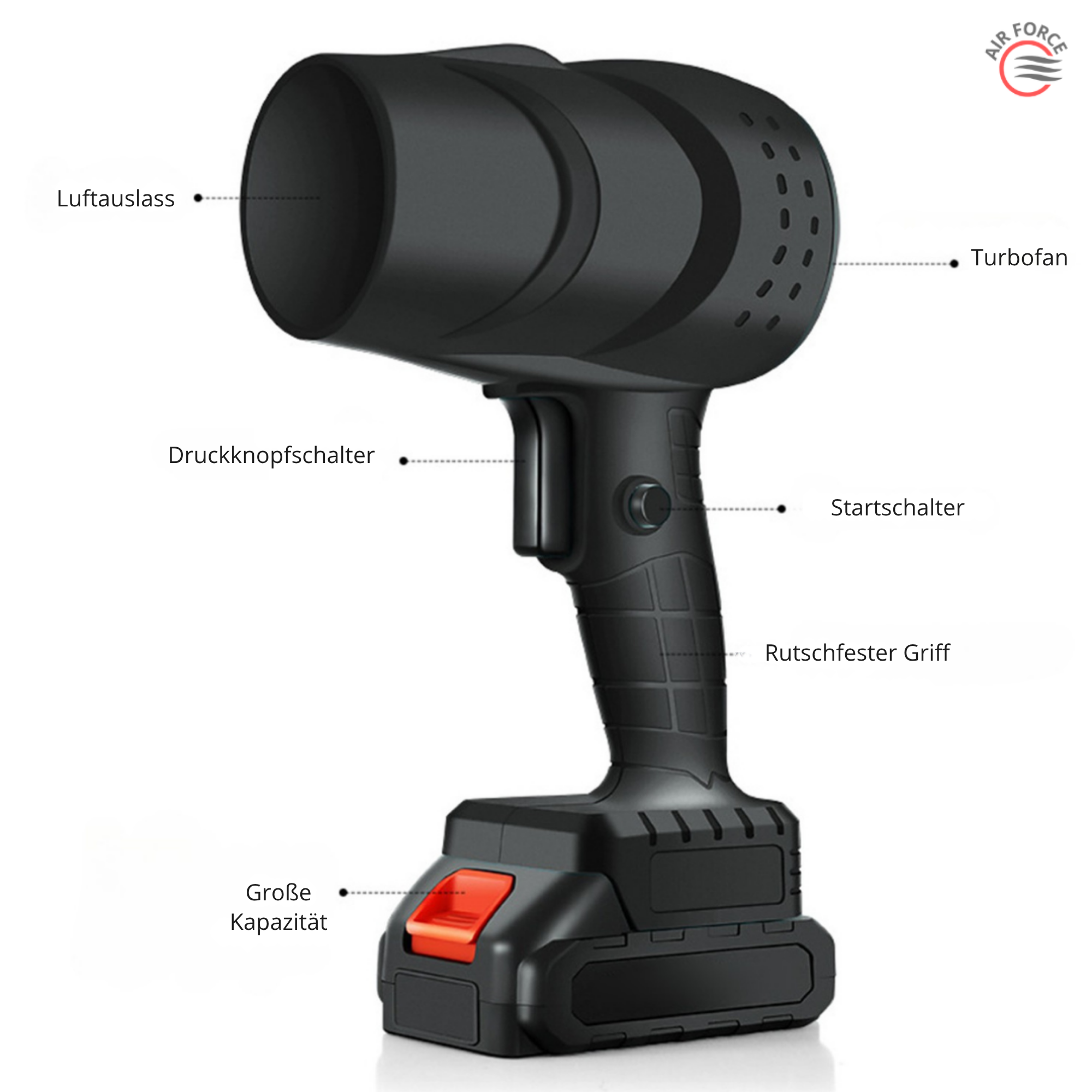 TurboTornado™ / Tragbarer Gebläse Für Schnelle Reinigung + EXTRA Batterie GRATIS