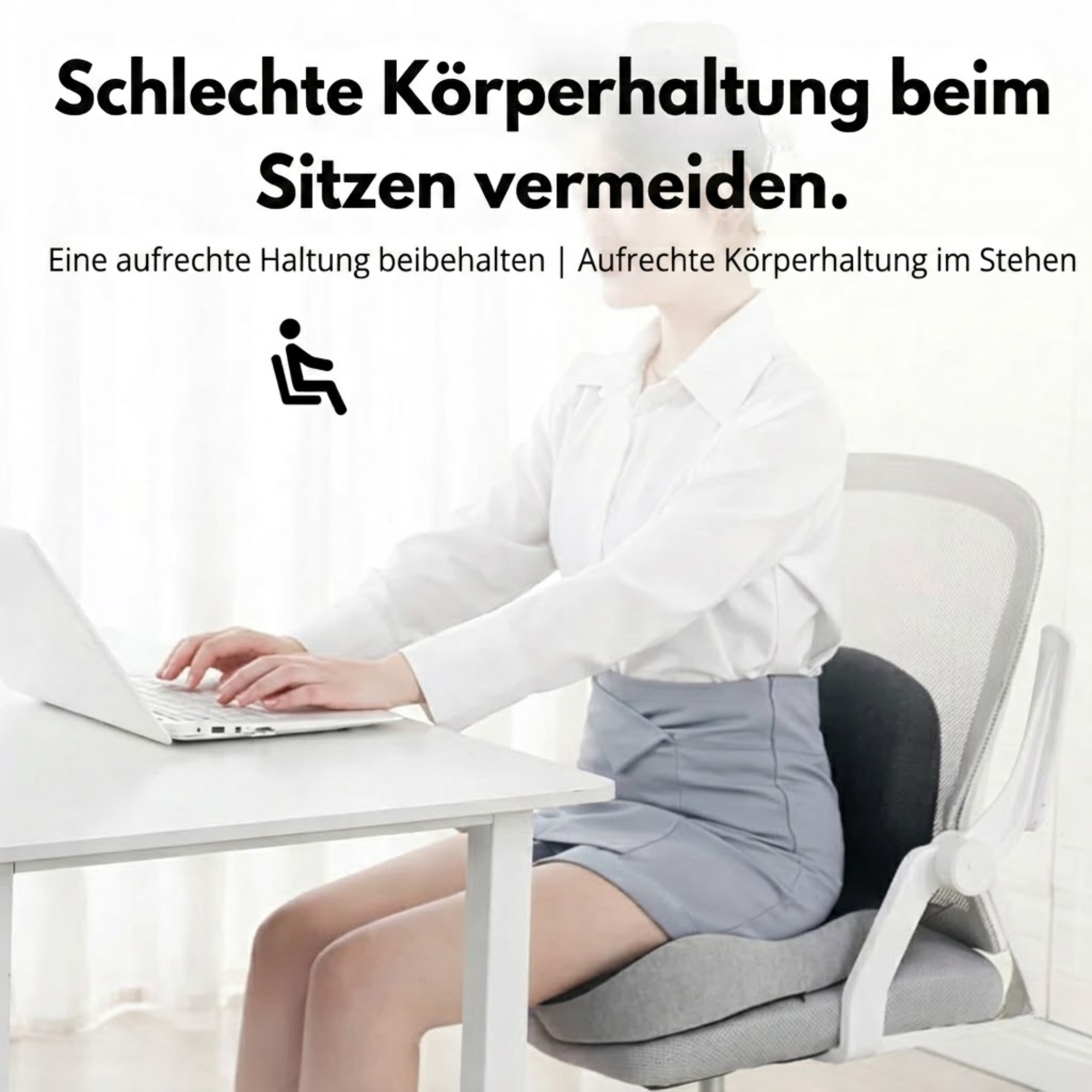 Sitzkissen | Ergonomisches Memory Foam Sitzkissen | Druckentlastend & Rutschfest | CozyGlow