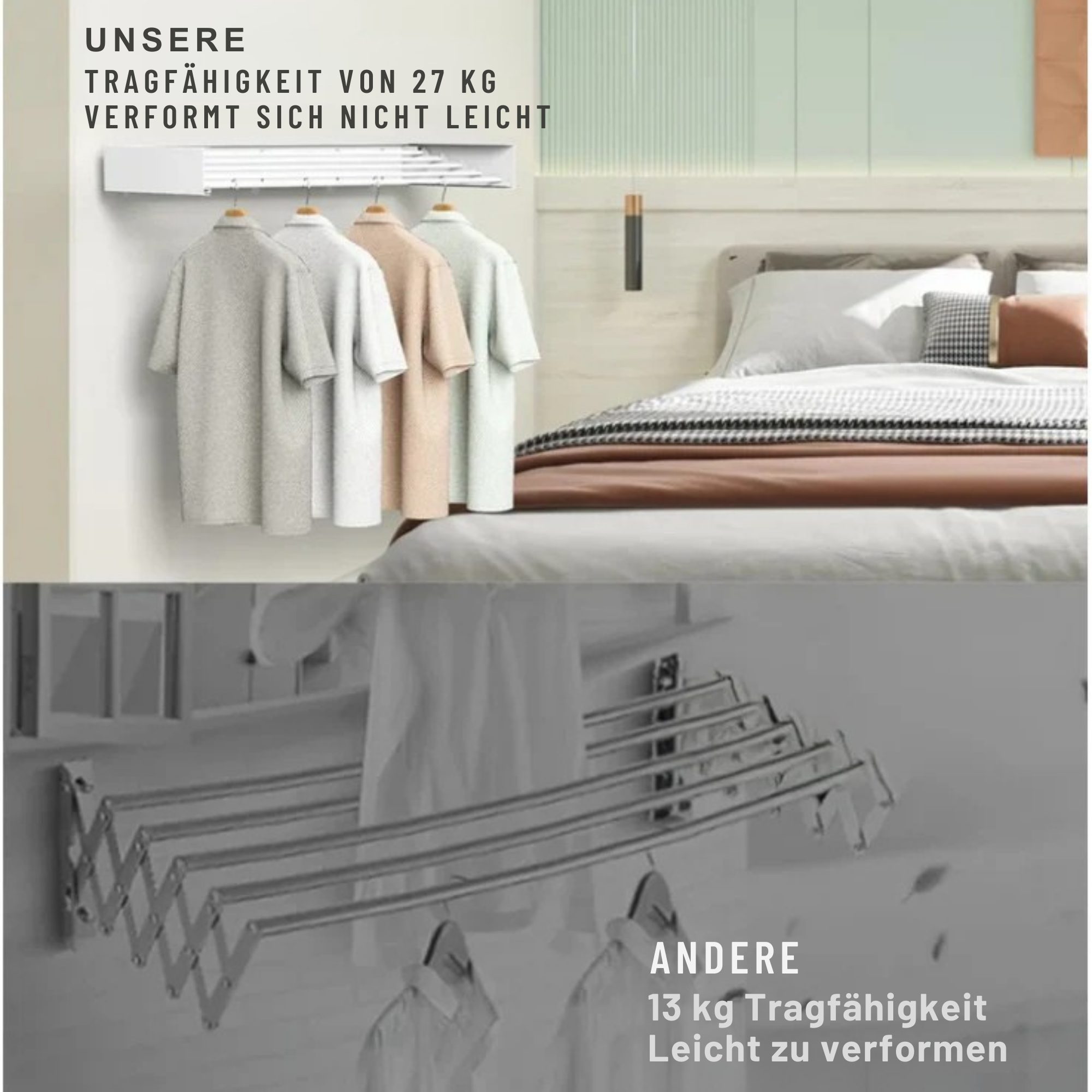 WäscheWand™ / Intelligenter Faltwäscheständer